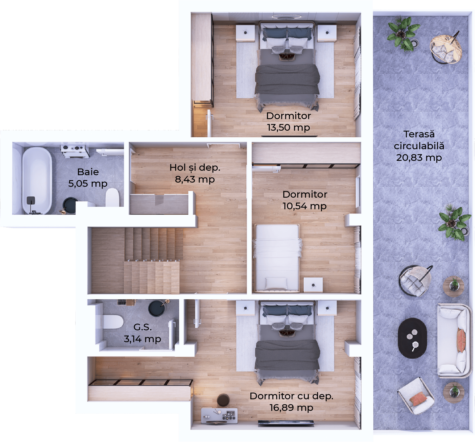 Plan apartament B102-11-17