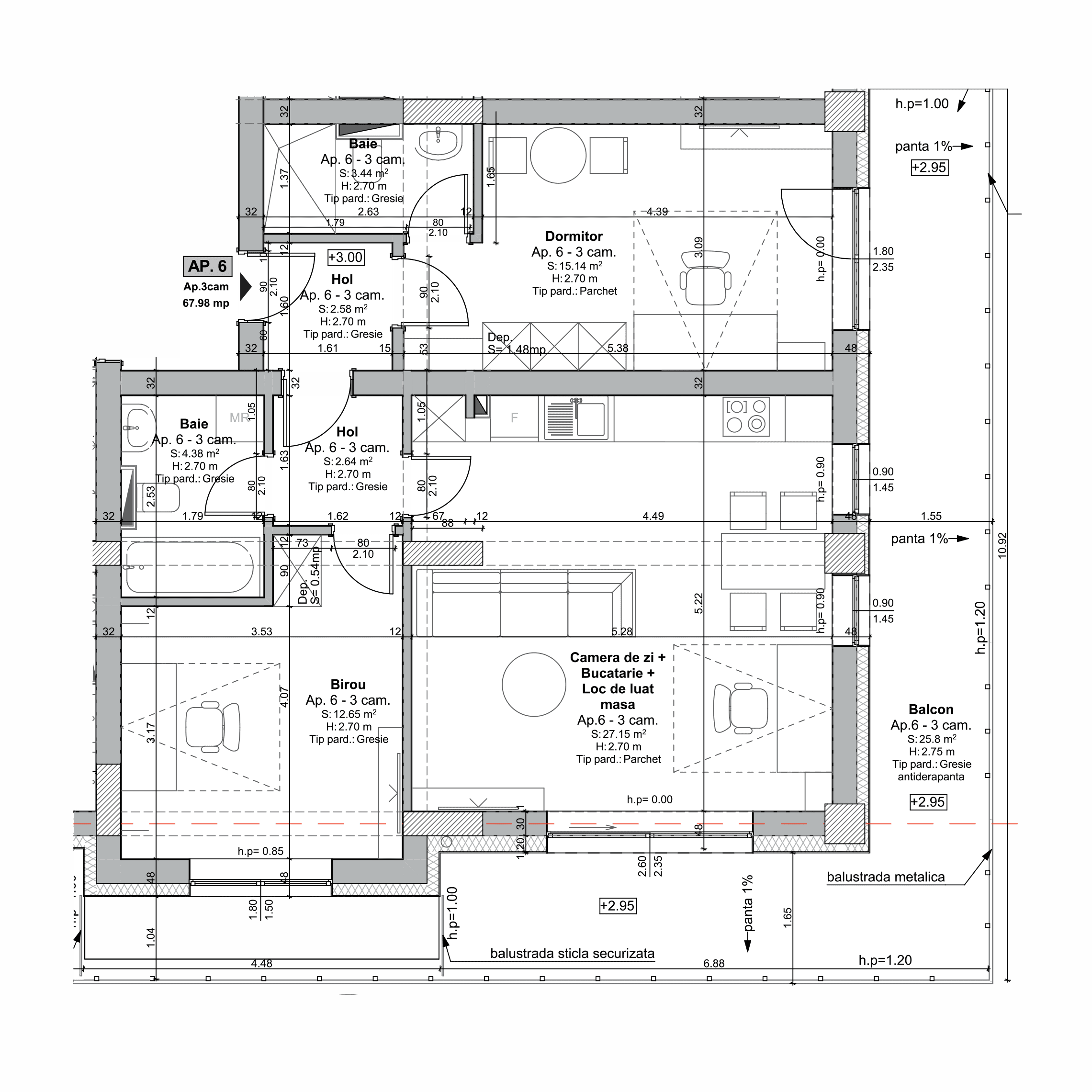 Plan apartament B108-1-6