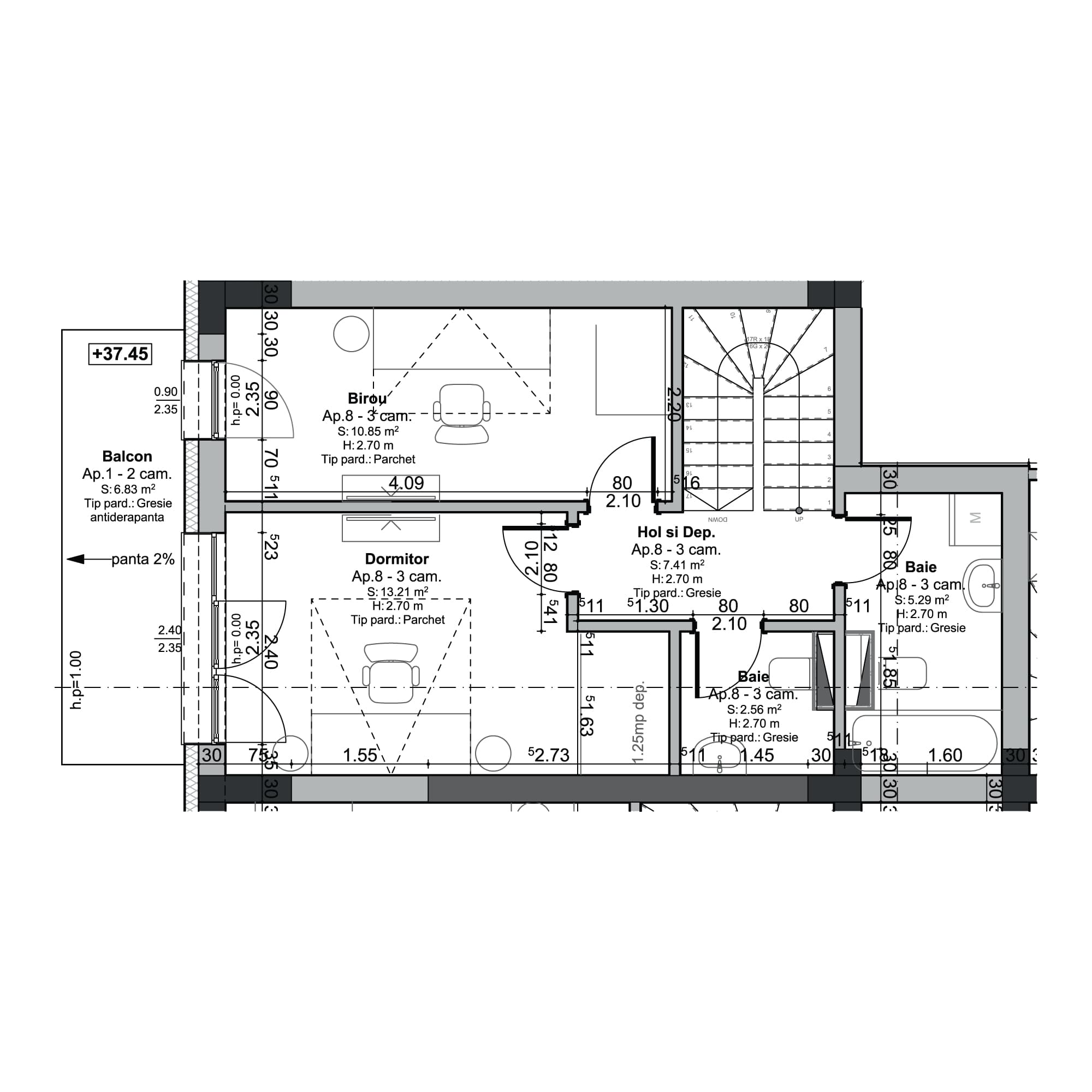 Plan apartament B101-11-8