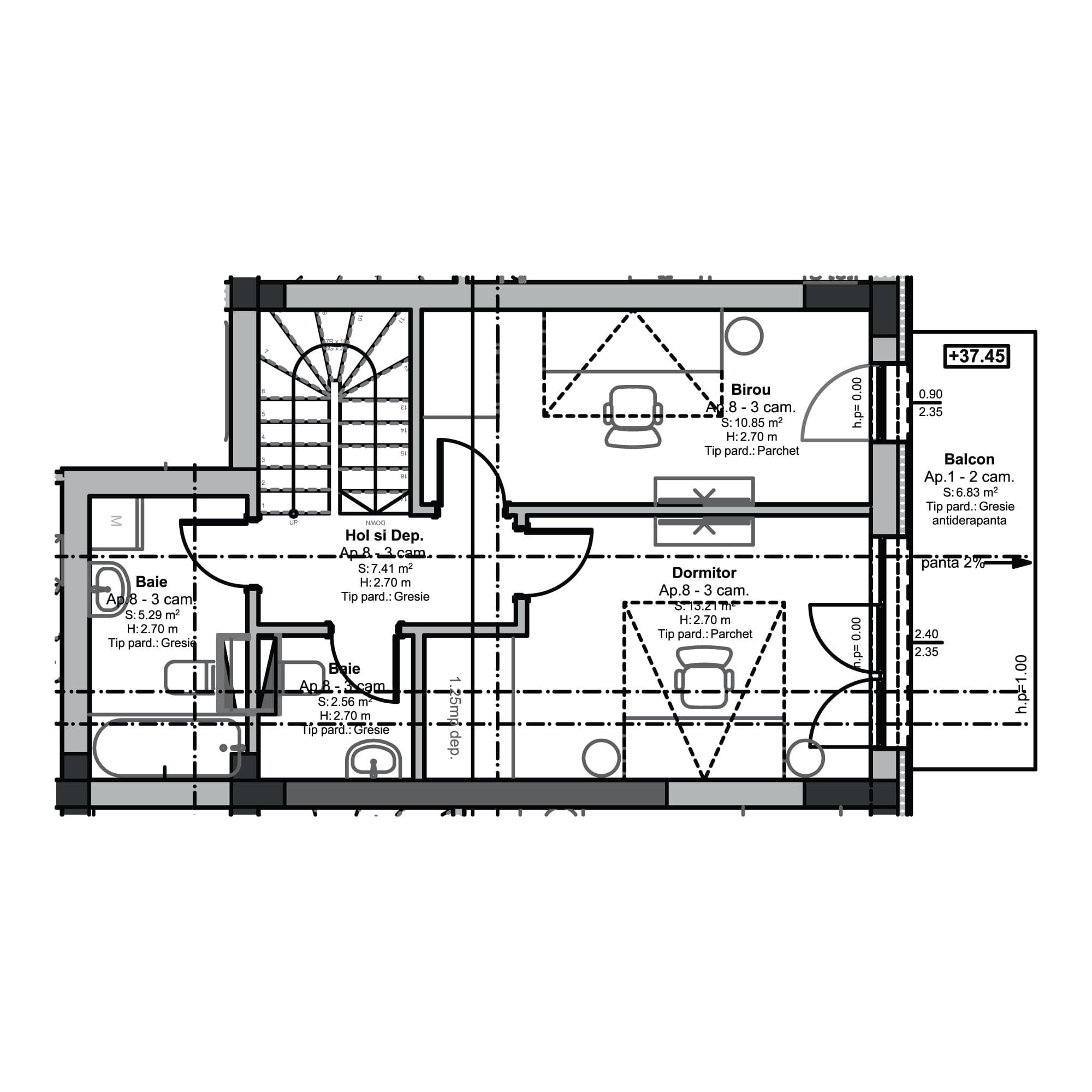 Plan apartament B99-11-8