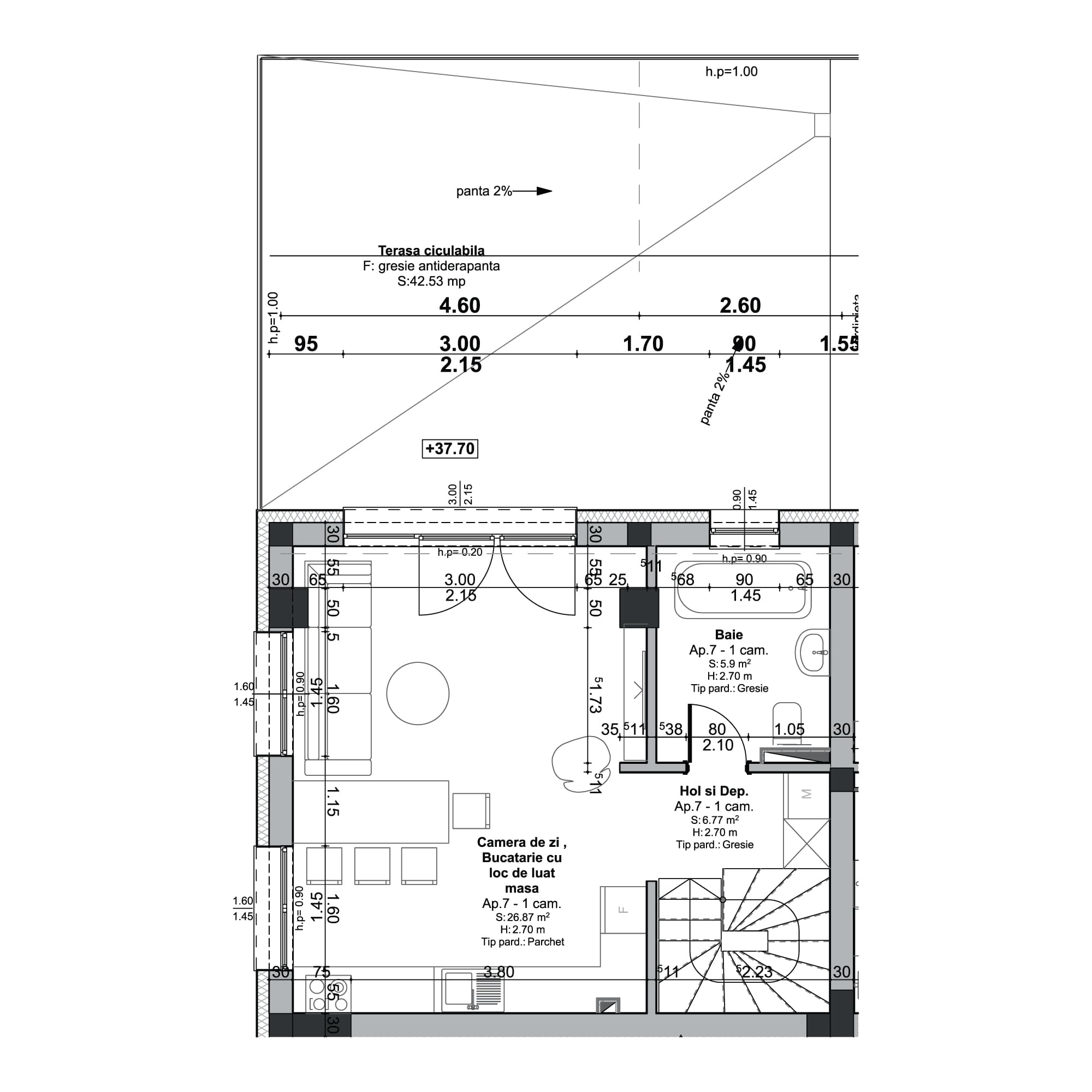 Plan apartament B101-11-7