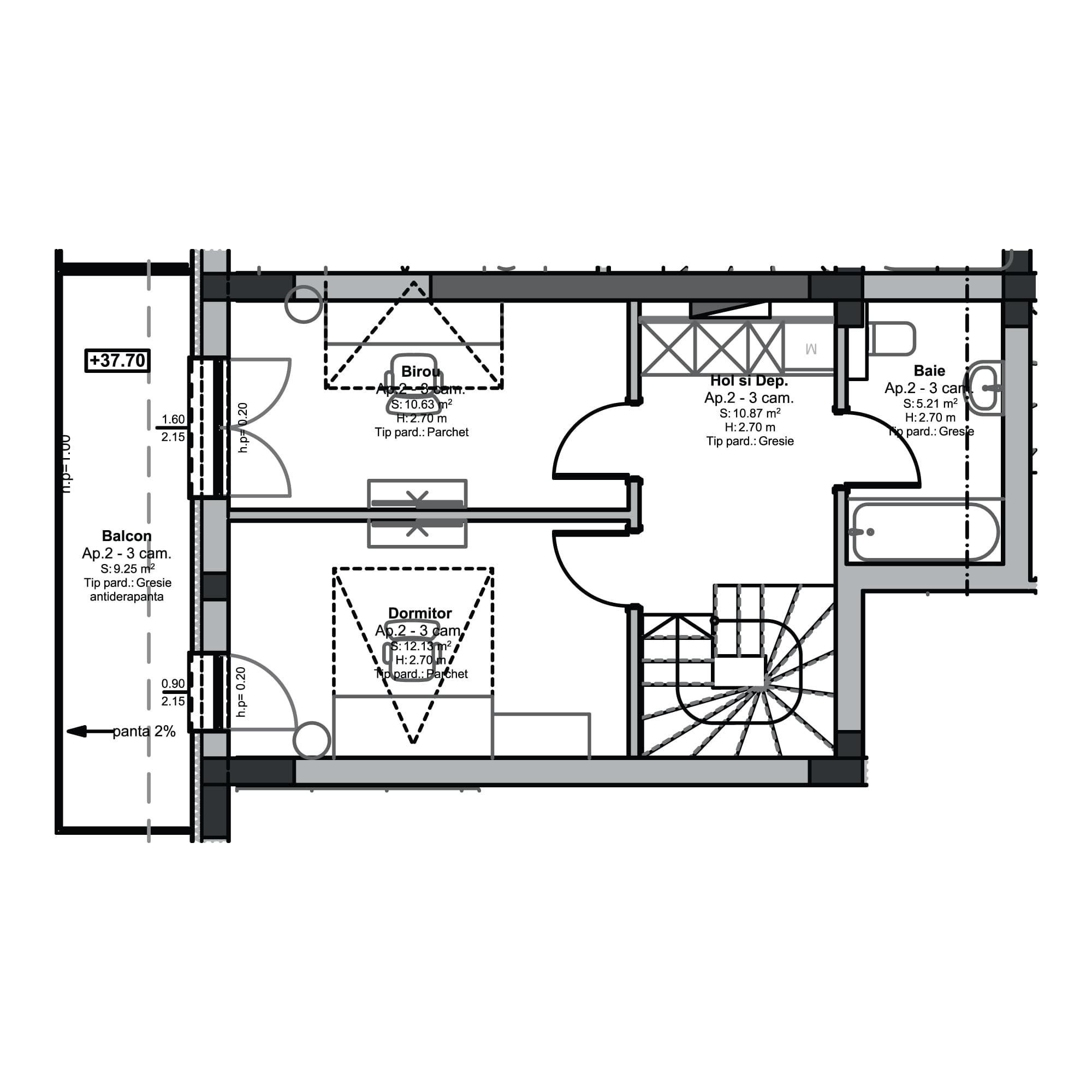 Plan apartament B99-11-2