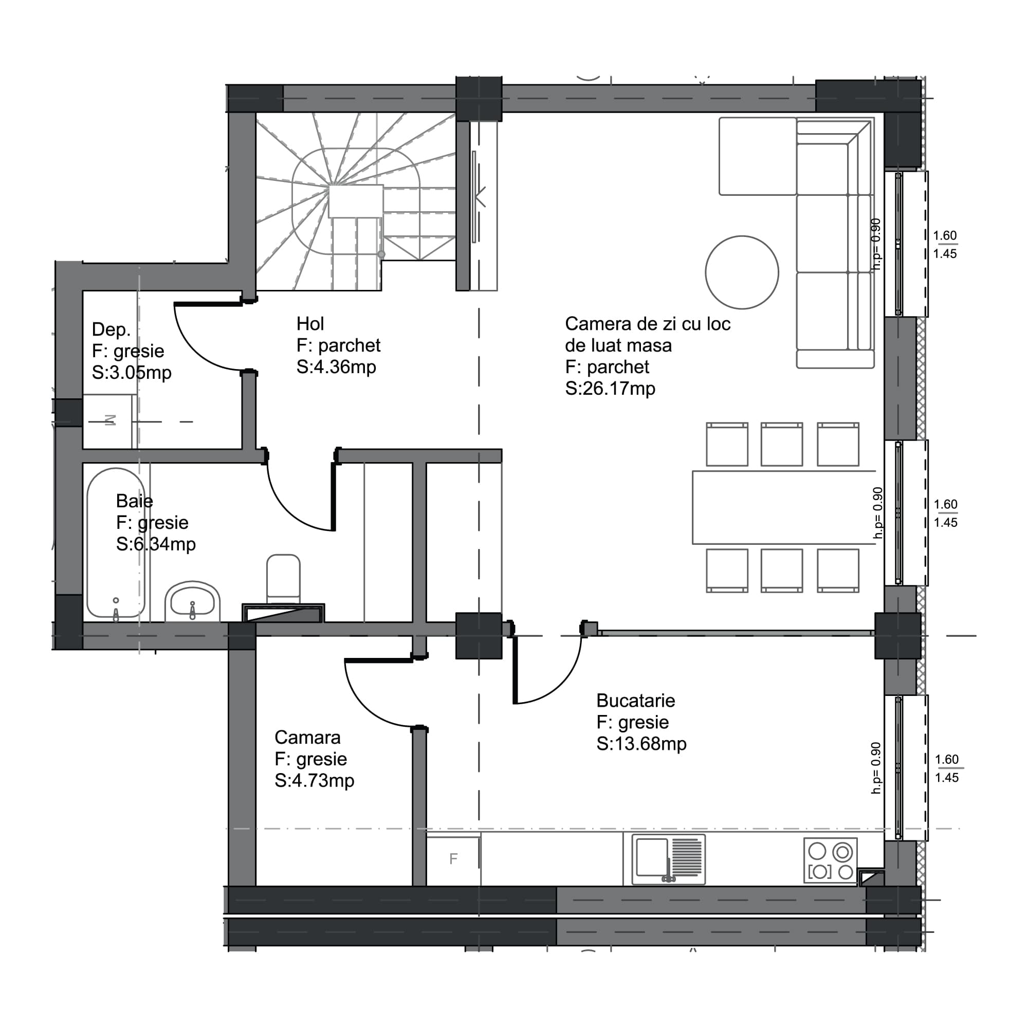 Plan apartament B102-11-1