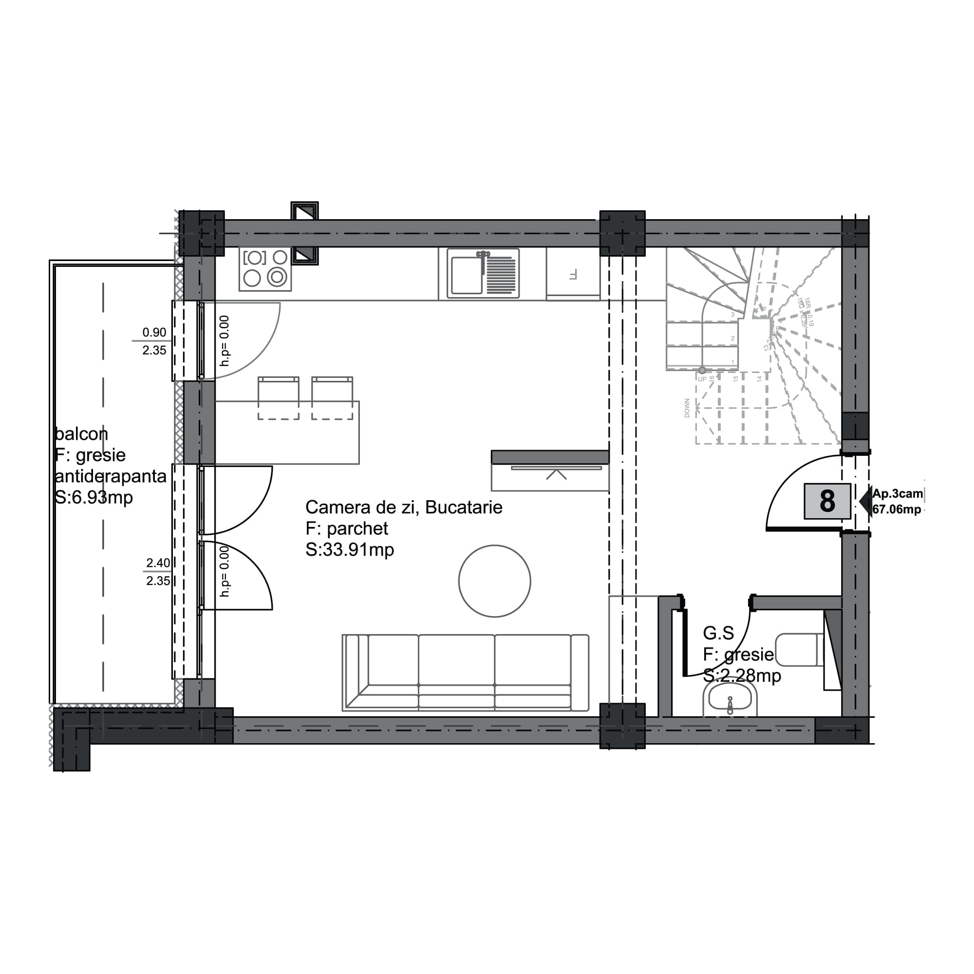 Plan apartament B102-11-8
