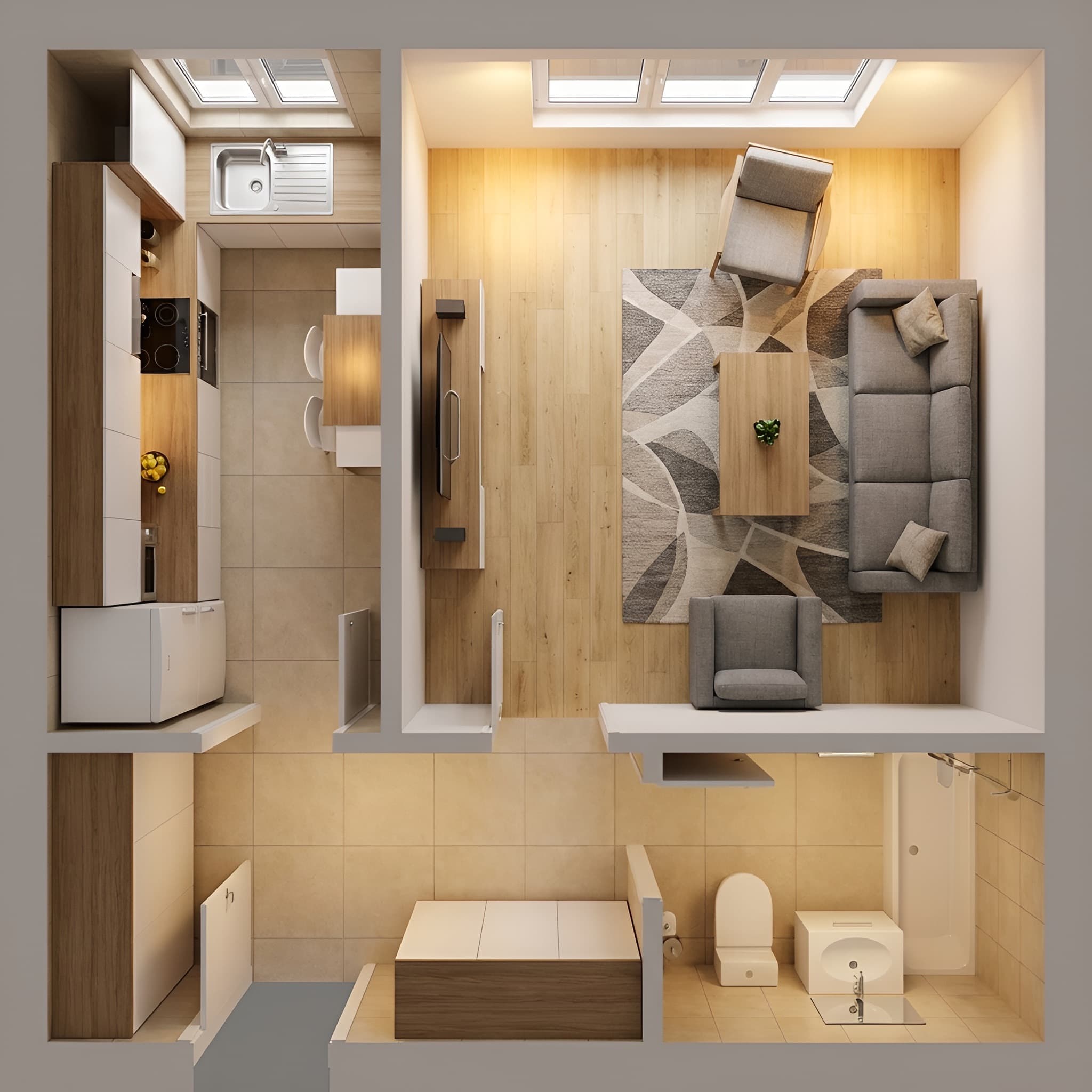 Plan apartament B15-D-96