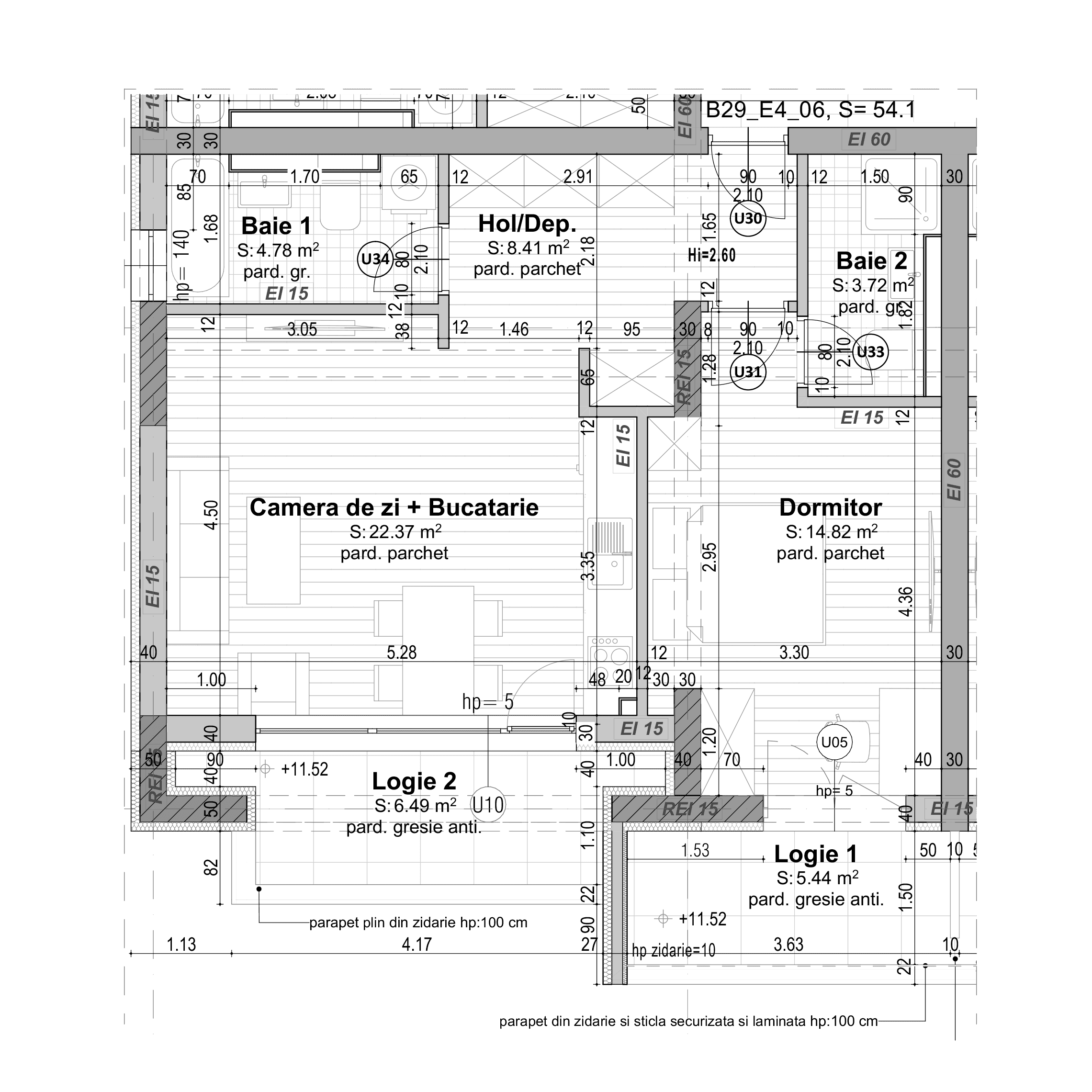 Plan apartament B29-4-6