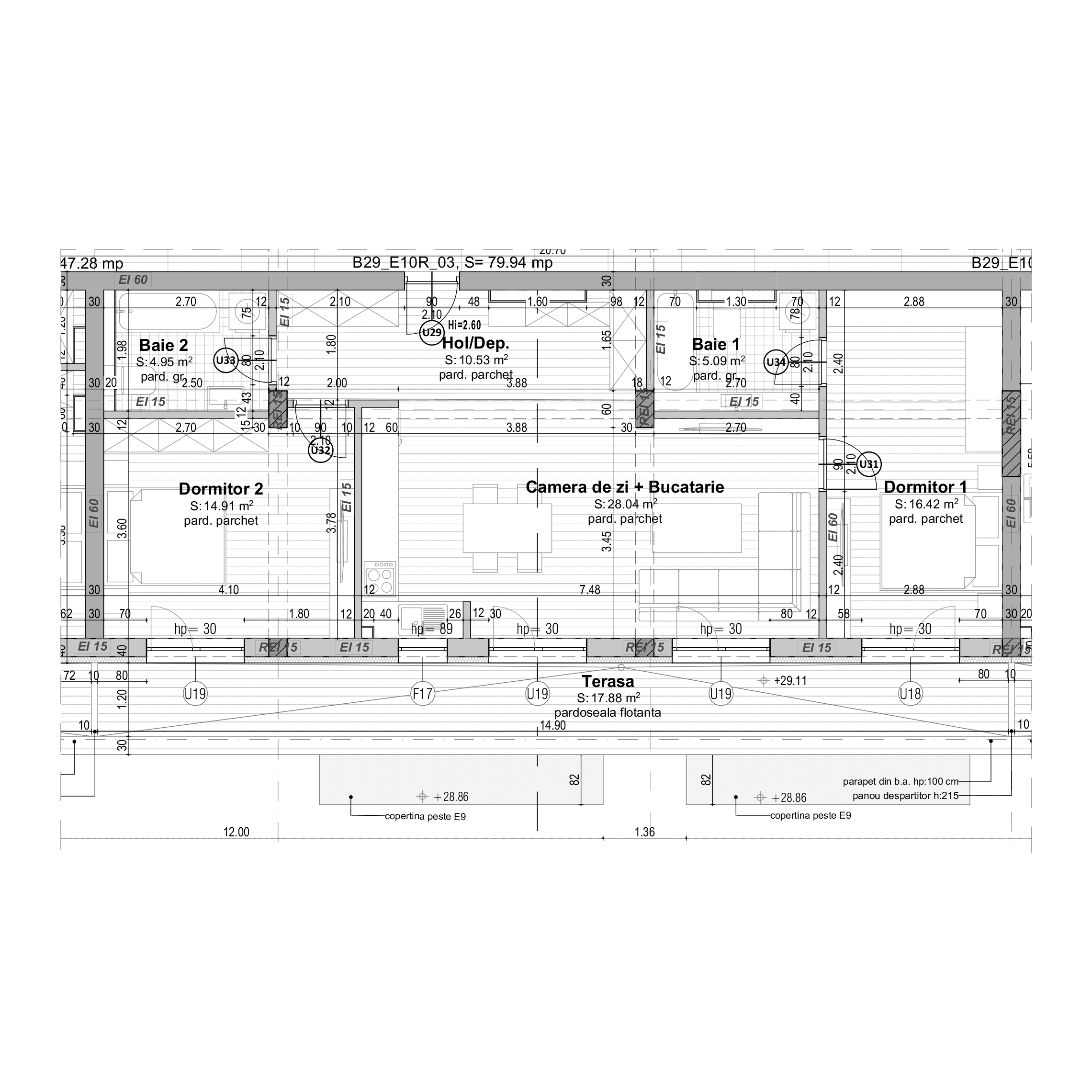 Plan apartament B29-10-3