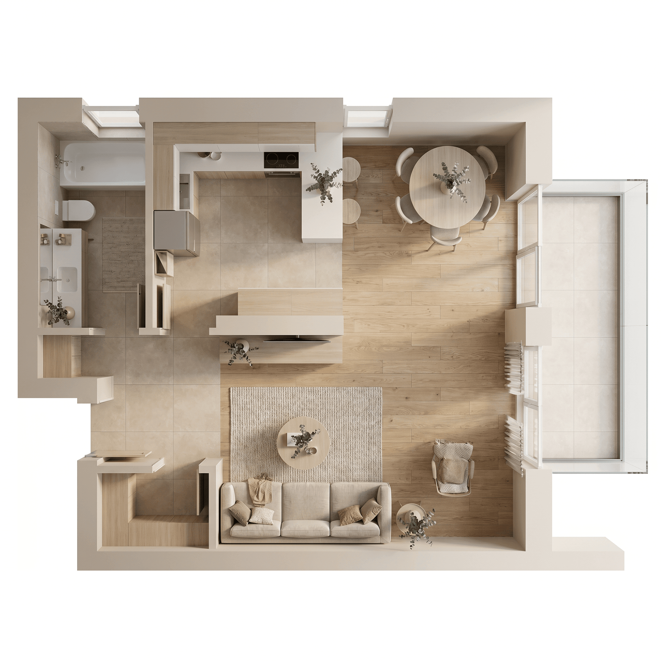 Plan apartament B105-2-3