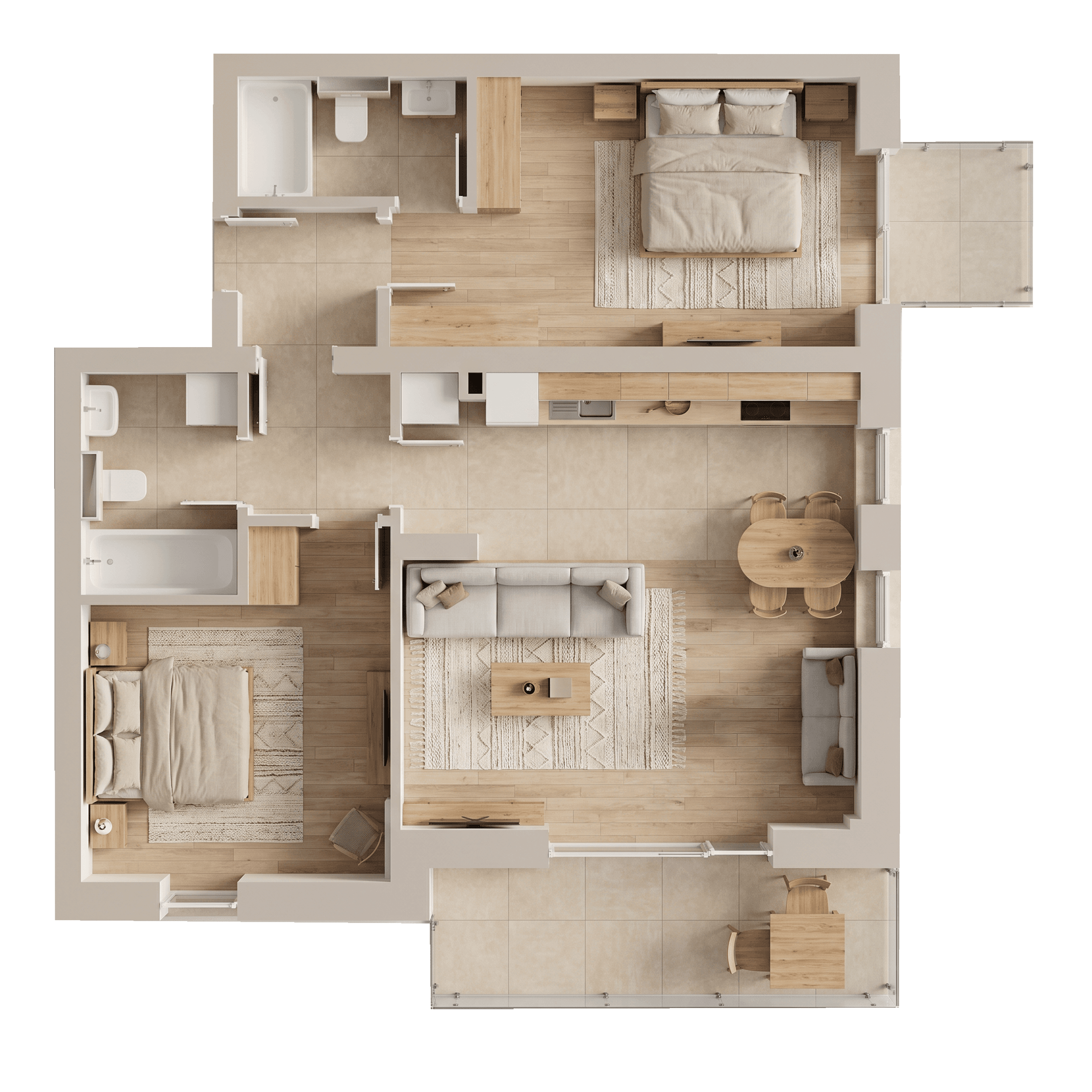 Plan apartament B106-4-6