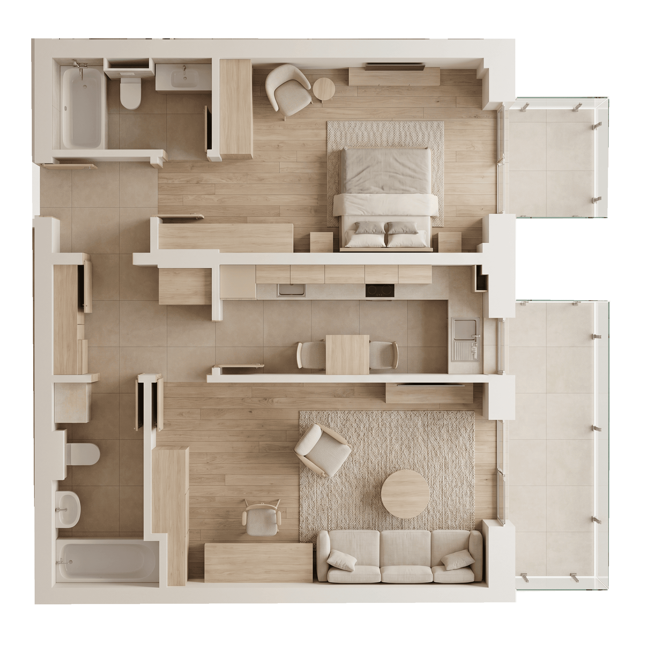 Plan apartament B106-7-2