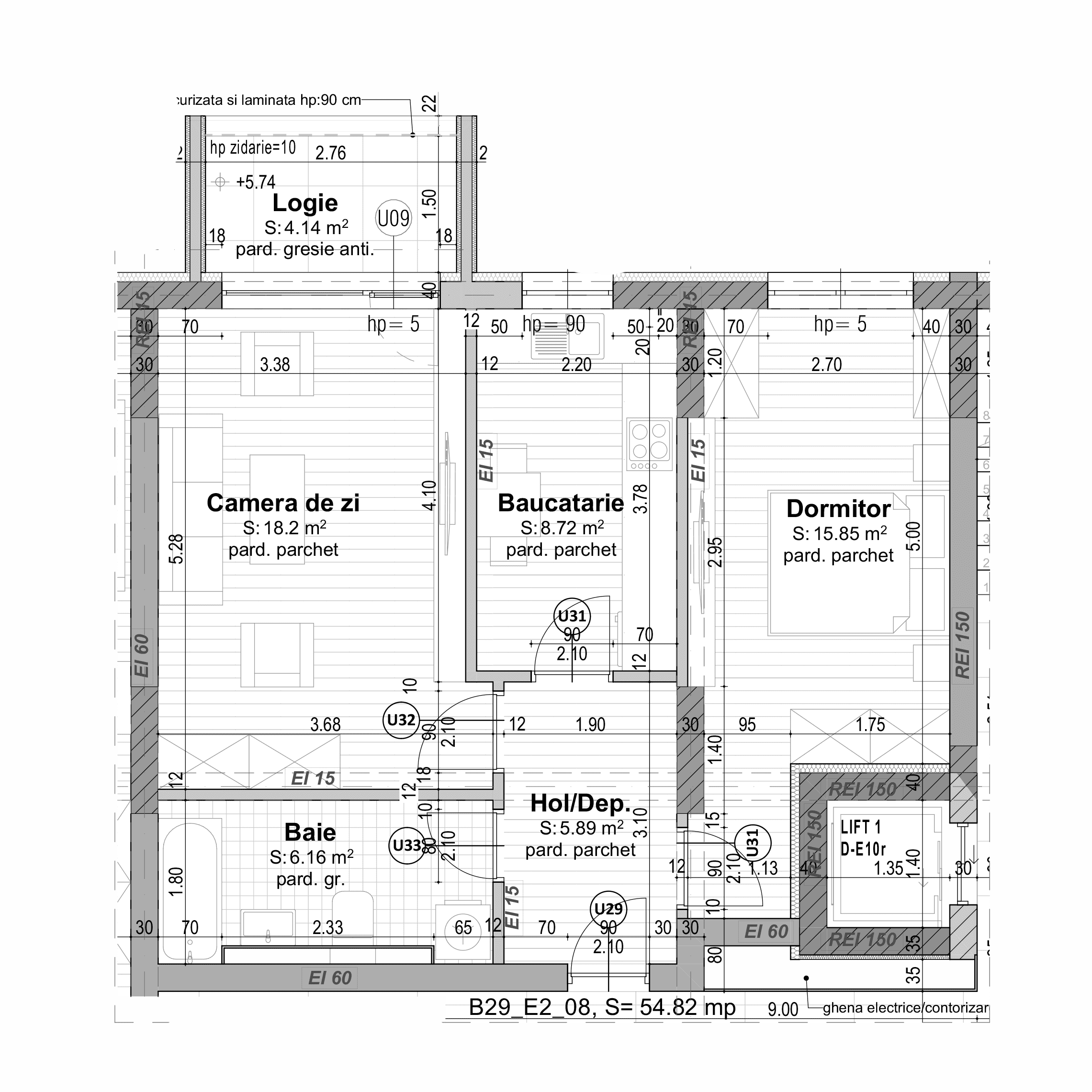 Plan apartament B29-4-8