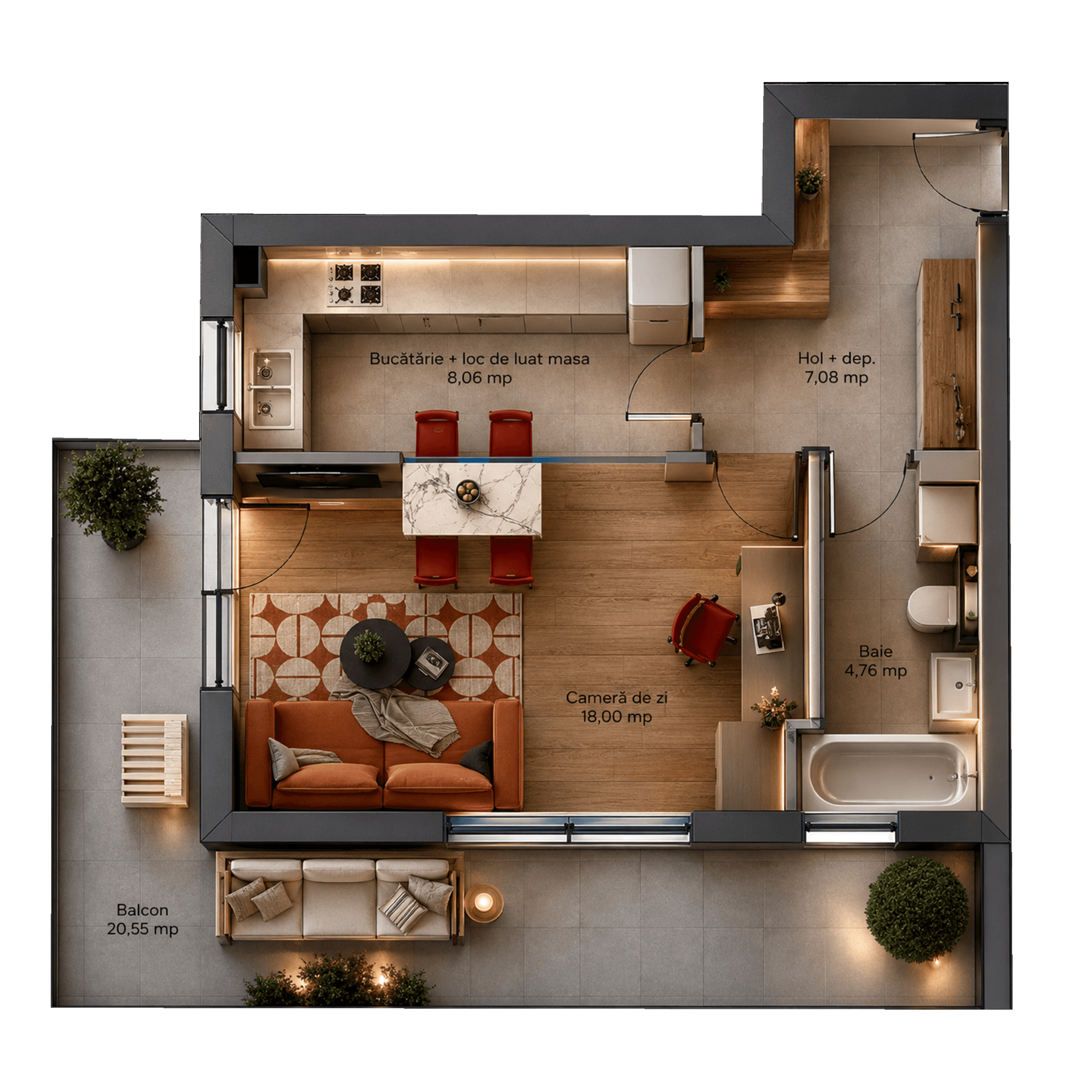 Plan apartament B107-P-7