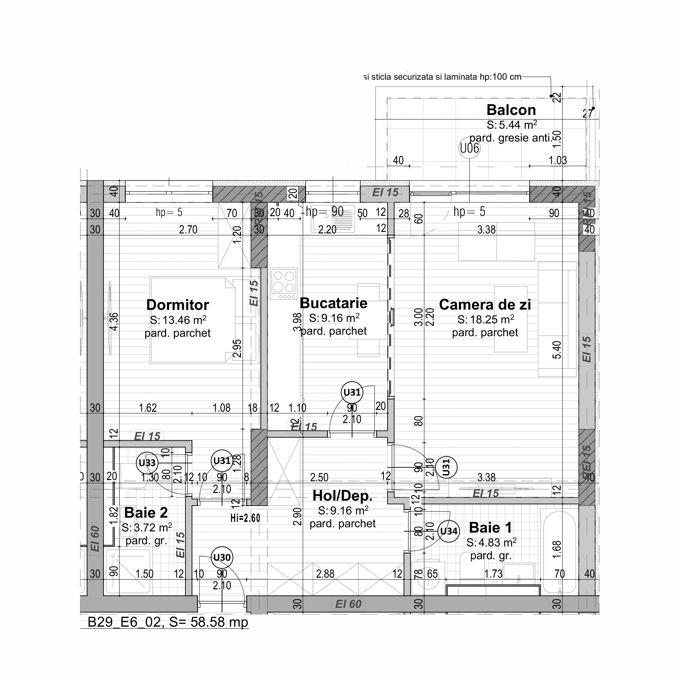 Plan apartament B29-6-2