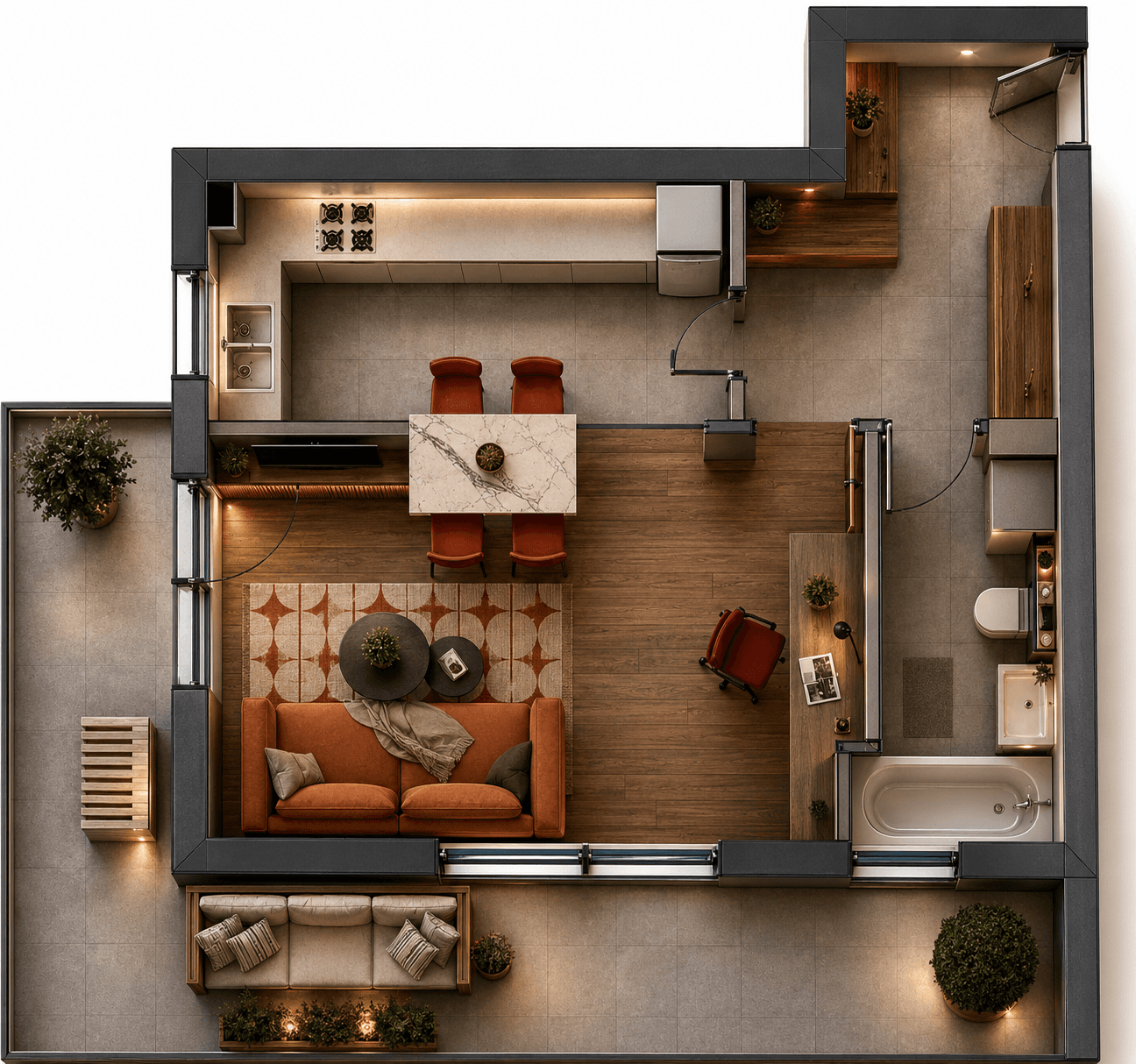 Plan apartament B107-2-7