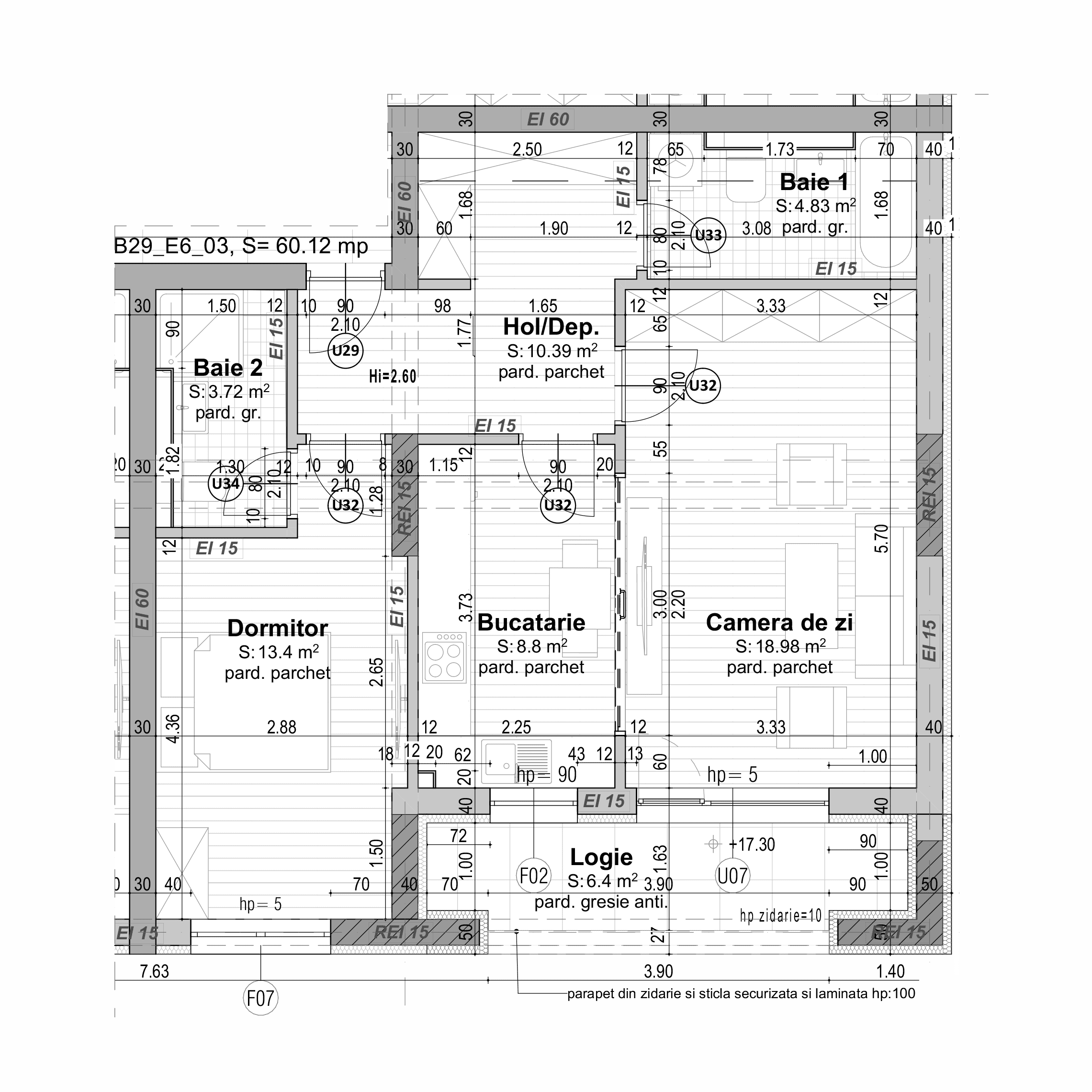 Plan apartament B29-6-3
