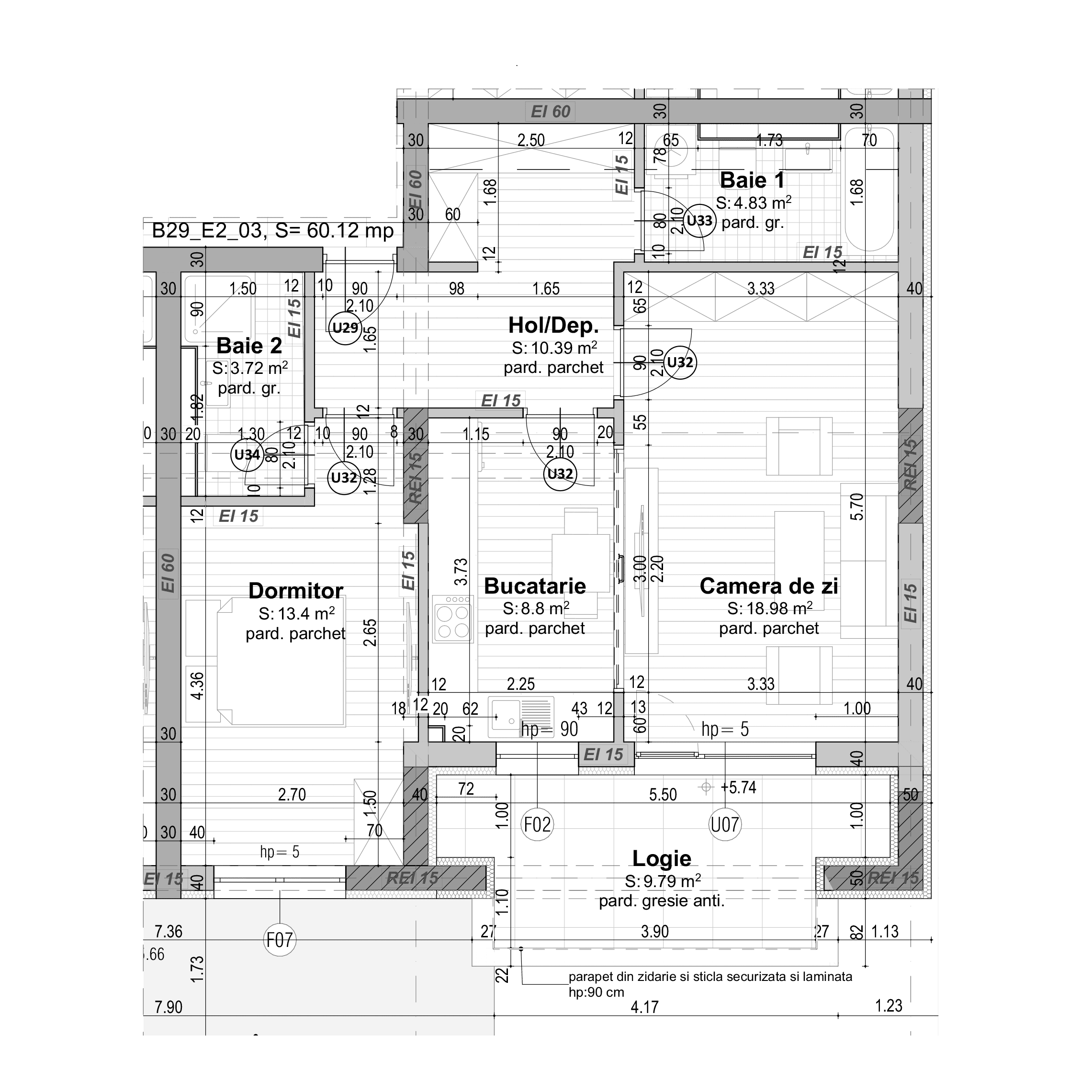 Plan apartament B29-2-3