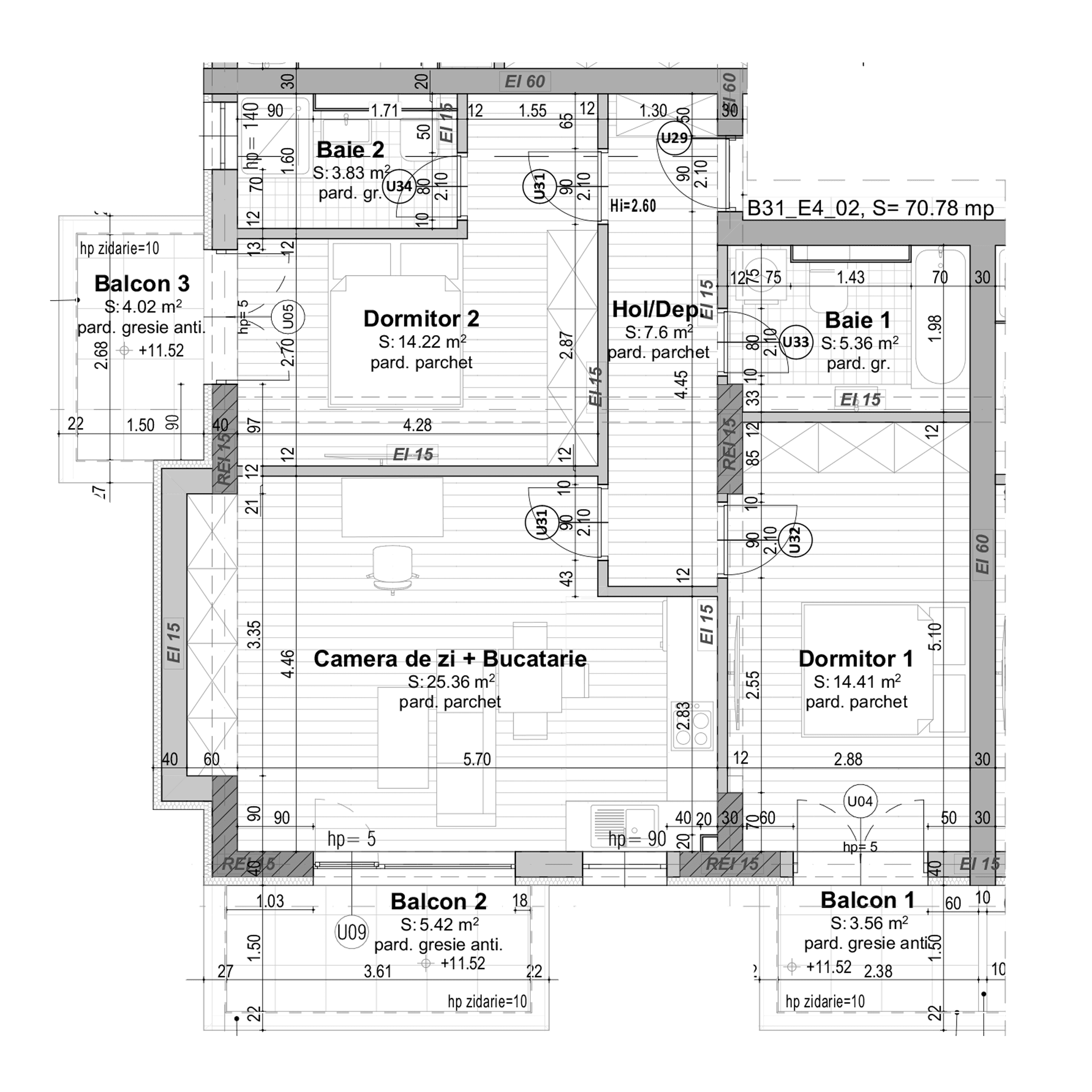 Plan apartament B31-4-2