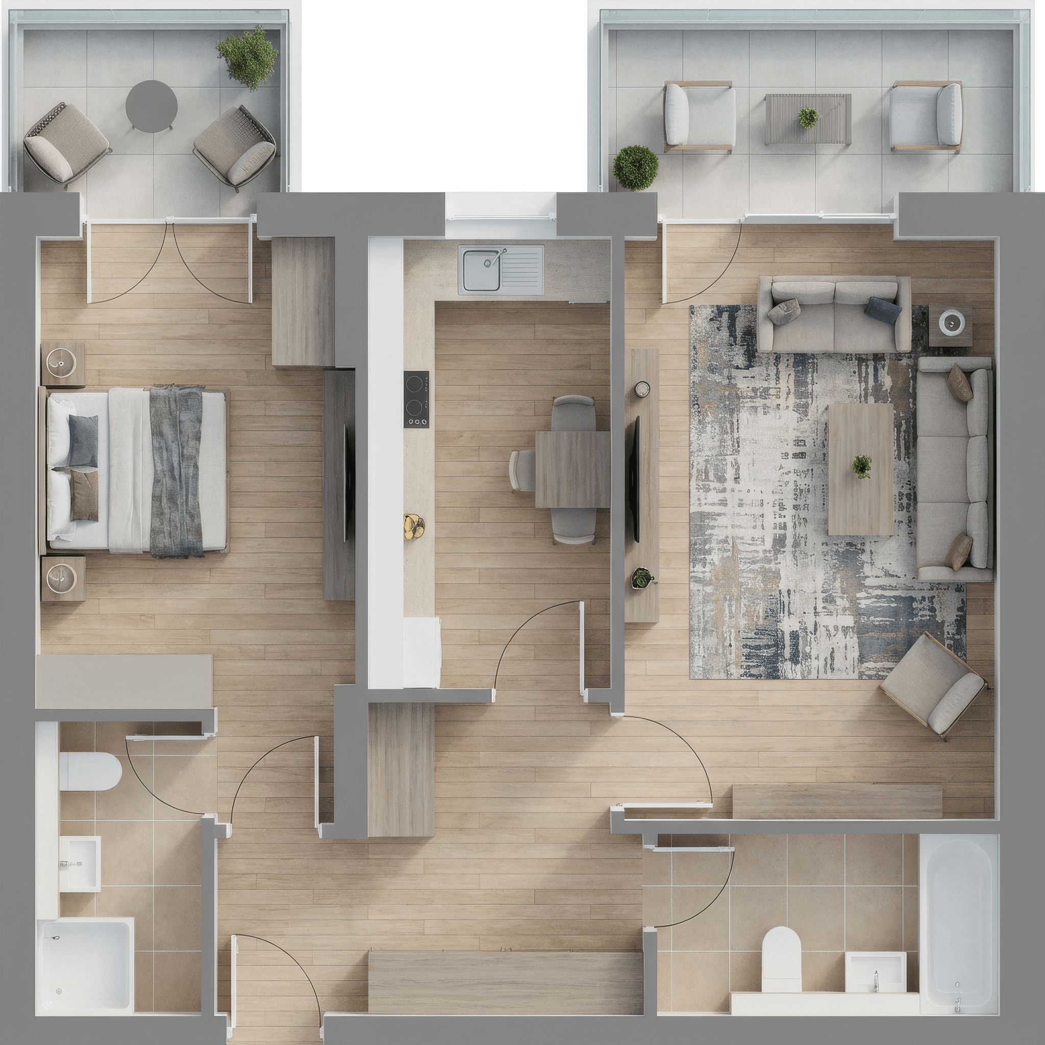Plan apartament B29-4-2
