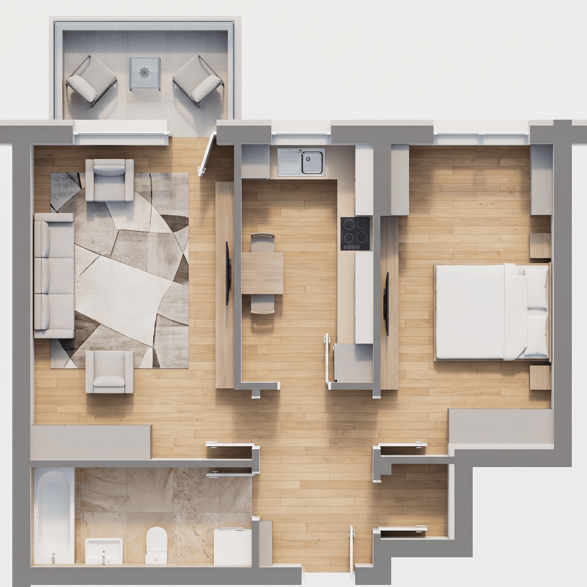 Plan apartament B29-8-8