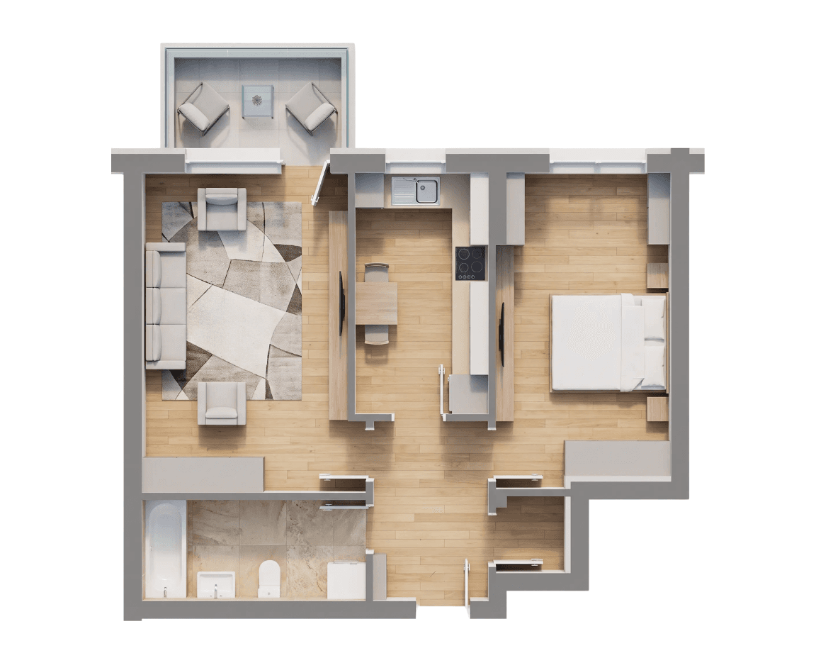 Plan apartament B29-8-8