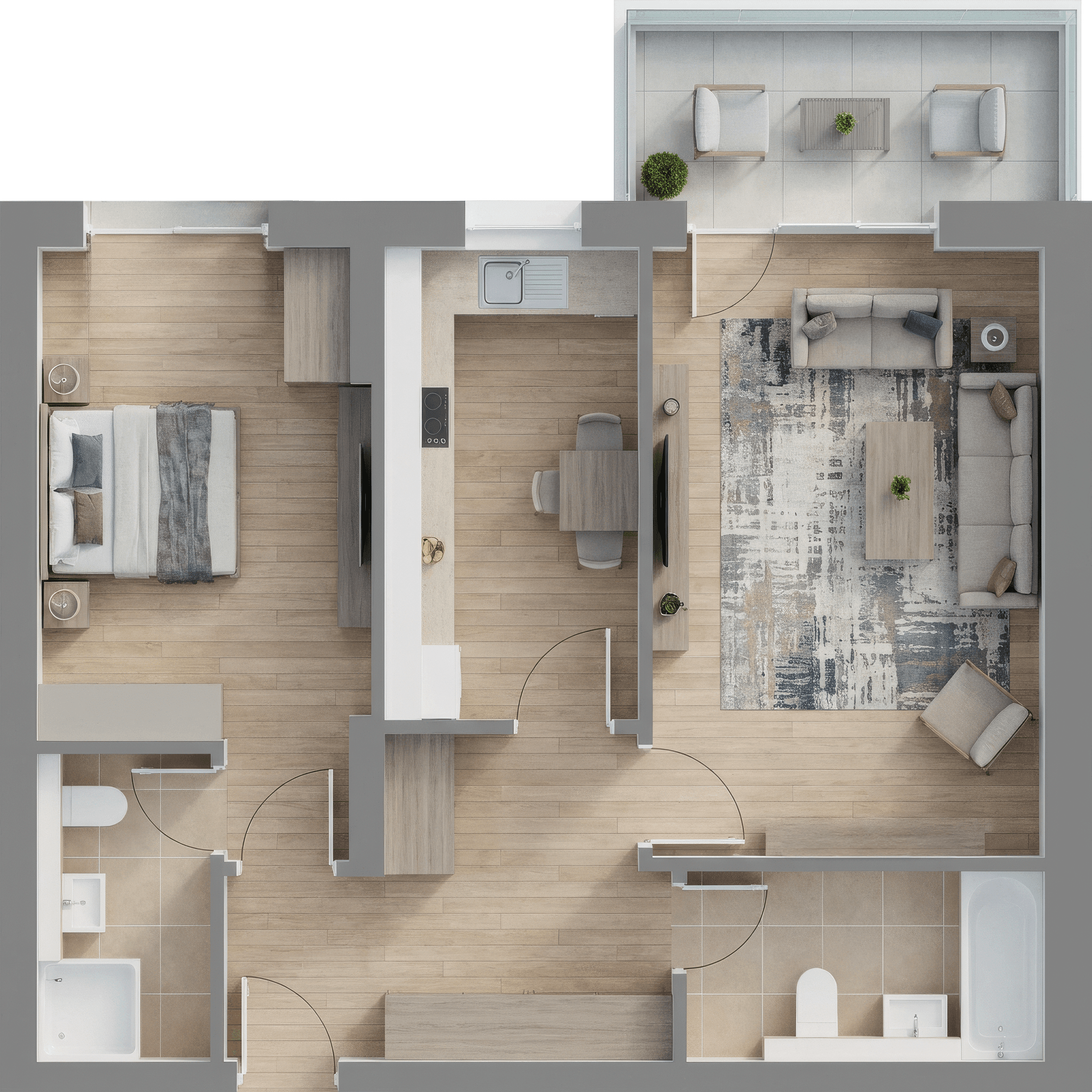 Plan apartament B29-9-2