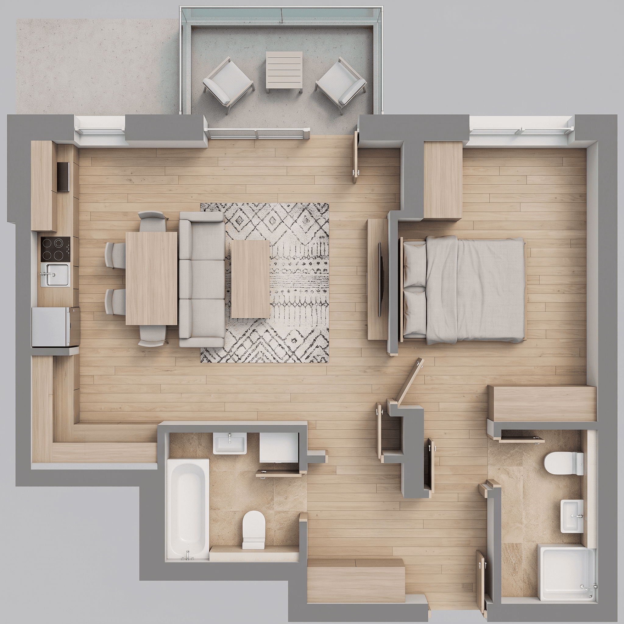 Plan apartament B29-7-1