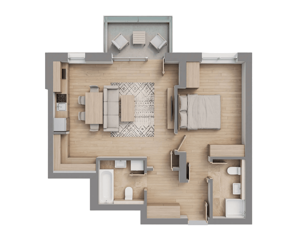 Plan apartament B29-7-1