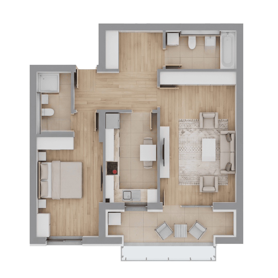 Plan apartament B29-7-3