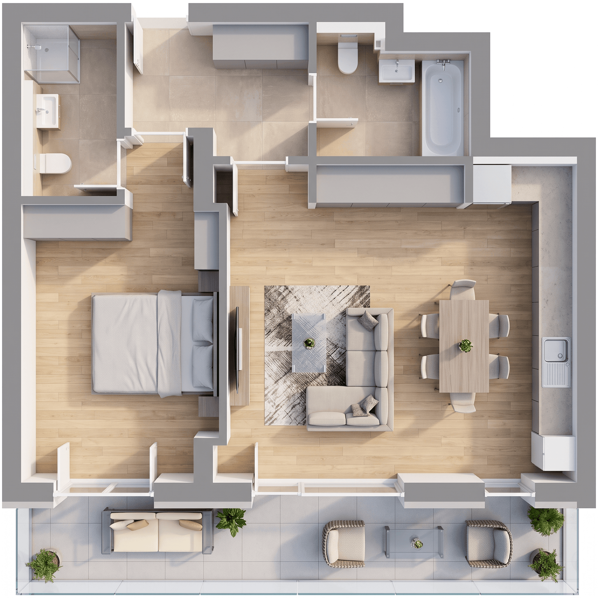 Plan apartament B31-P-1