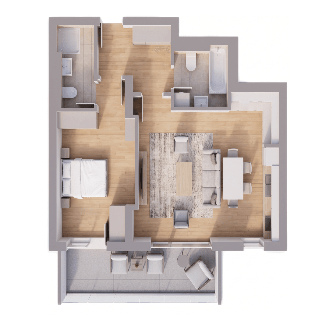 Plan apartament B31-1-1