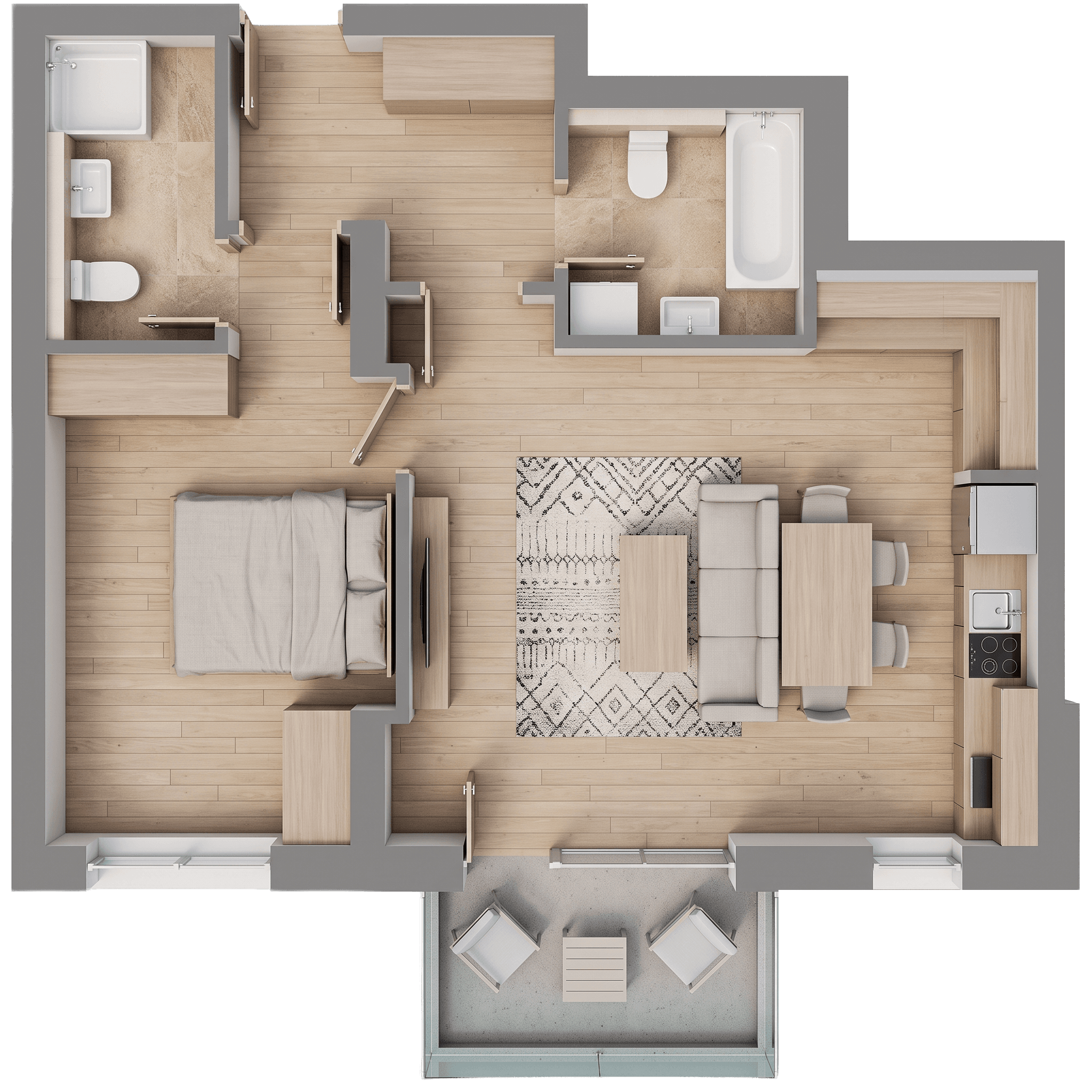 Plan apartament B31-2-1