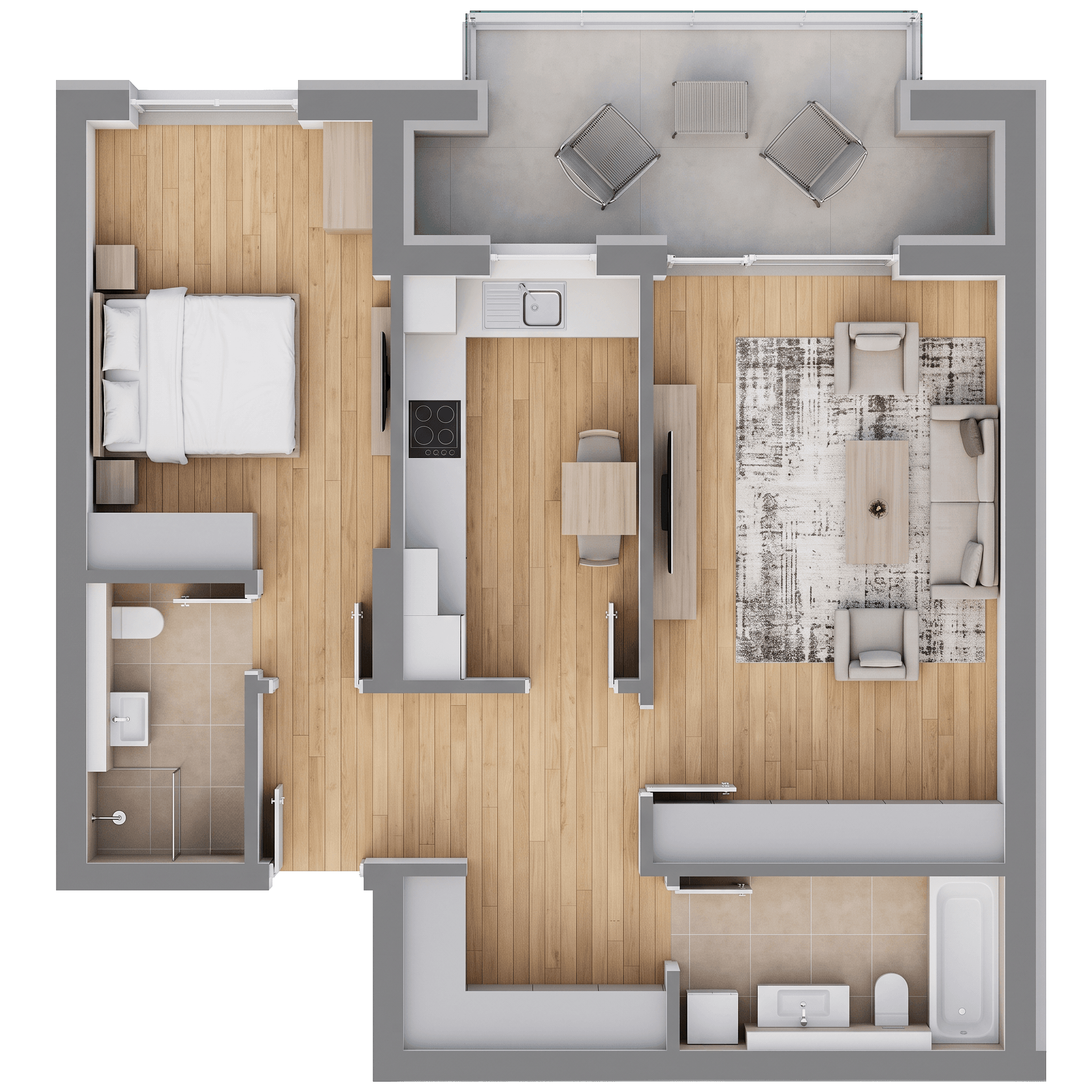 Plan apartament B31-2-6