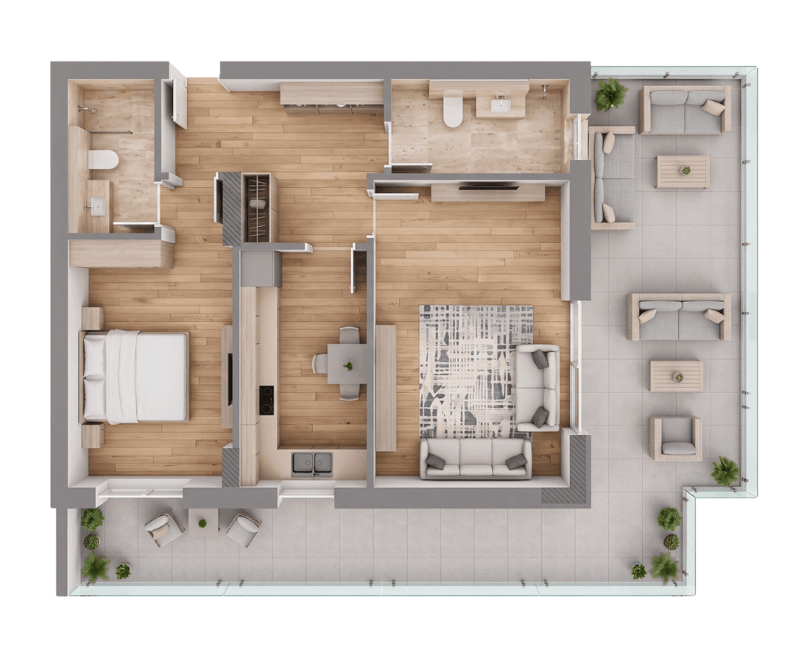 Plan apartament B32-P-5