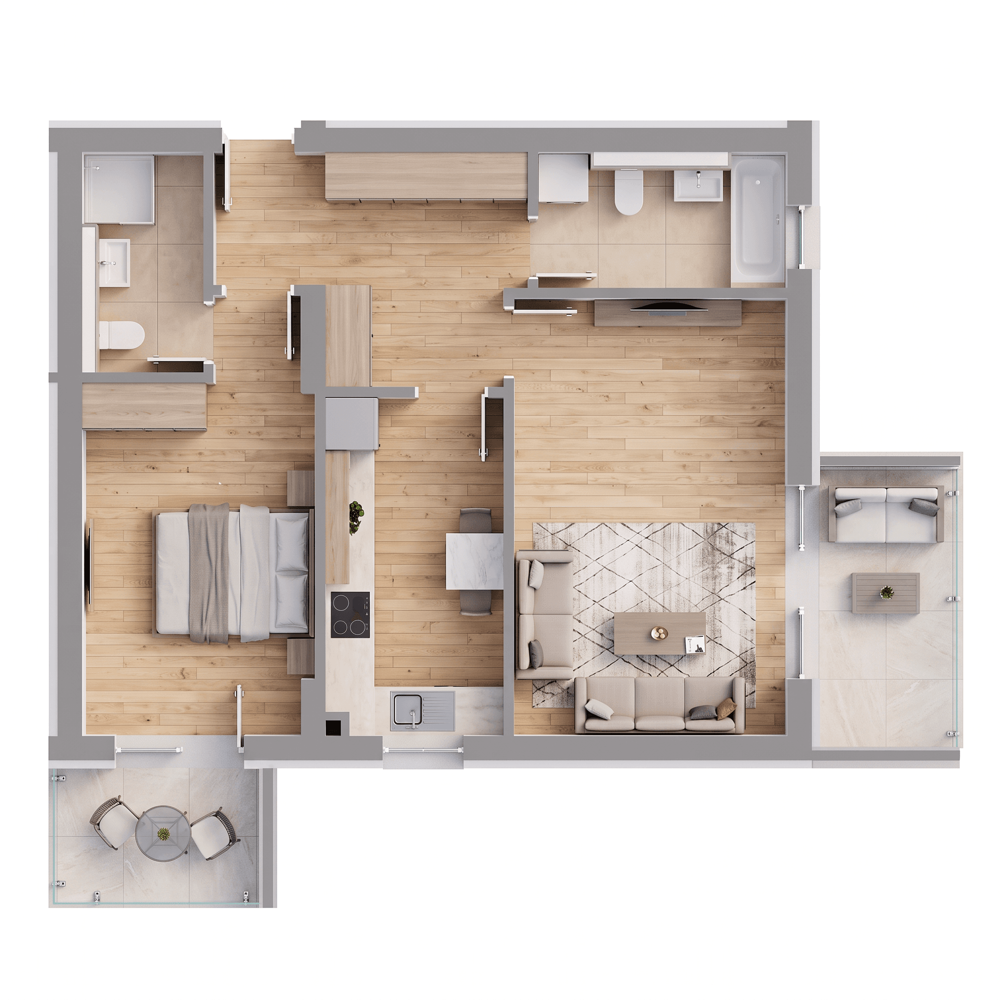 Plan apartament B32-5-5