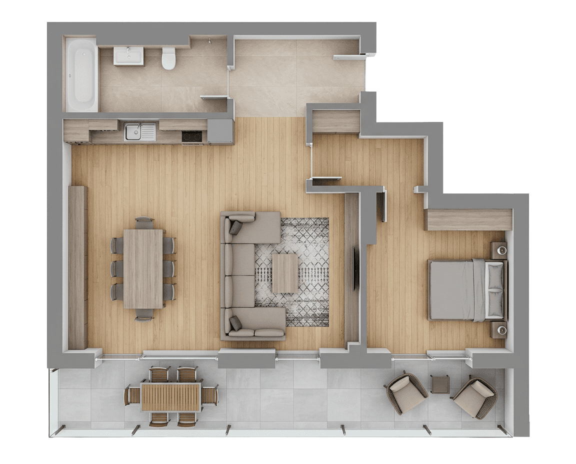 Plan apartament B32-6-1