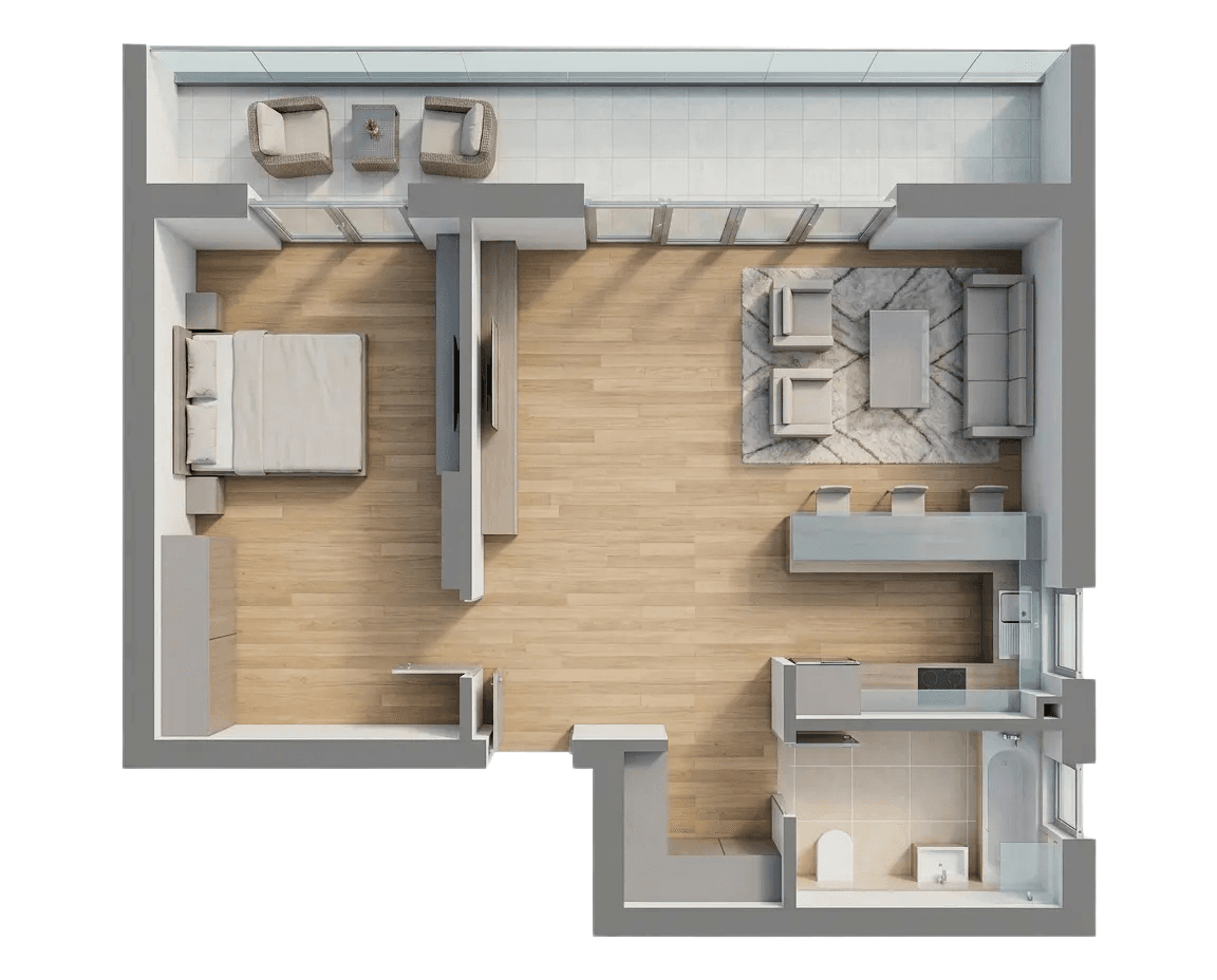 Plan apartament B32-6-4