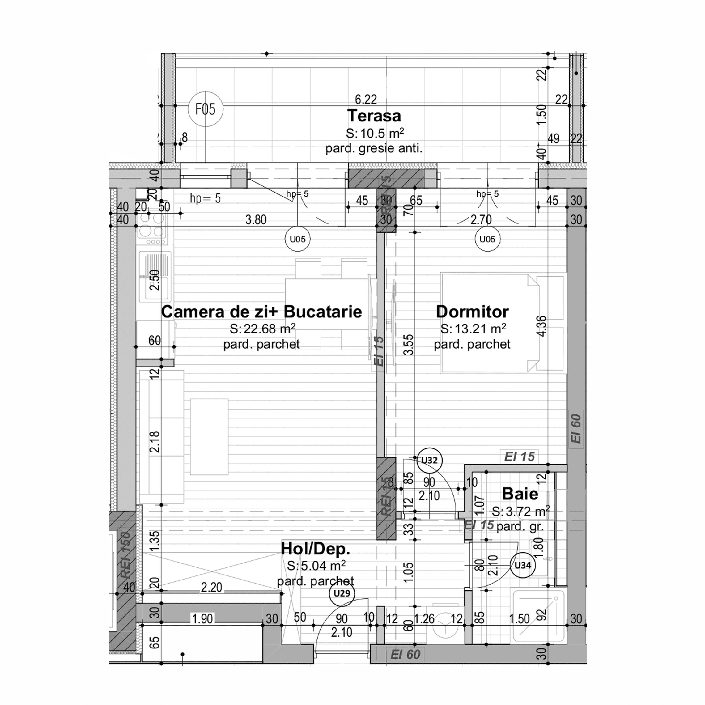 Plan apartament B30-P-1