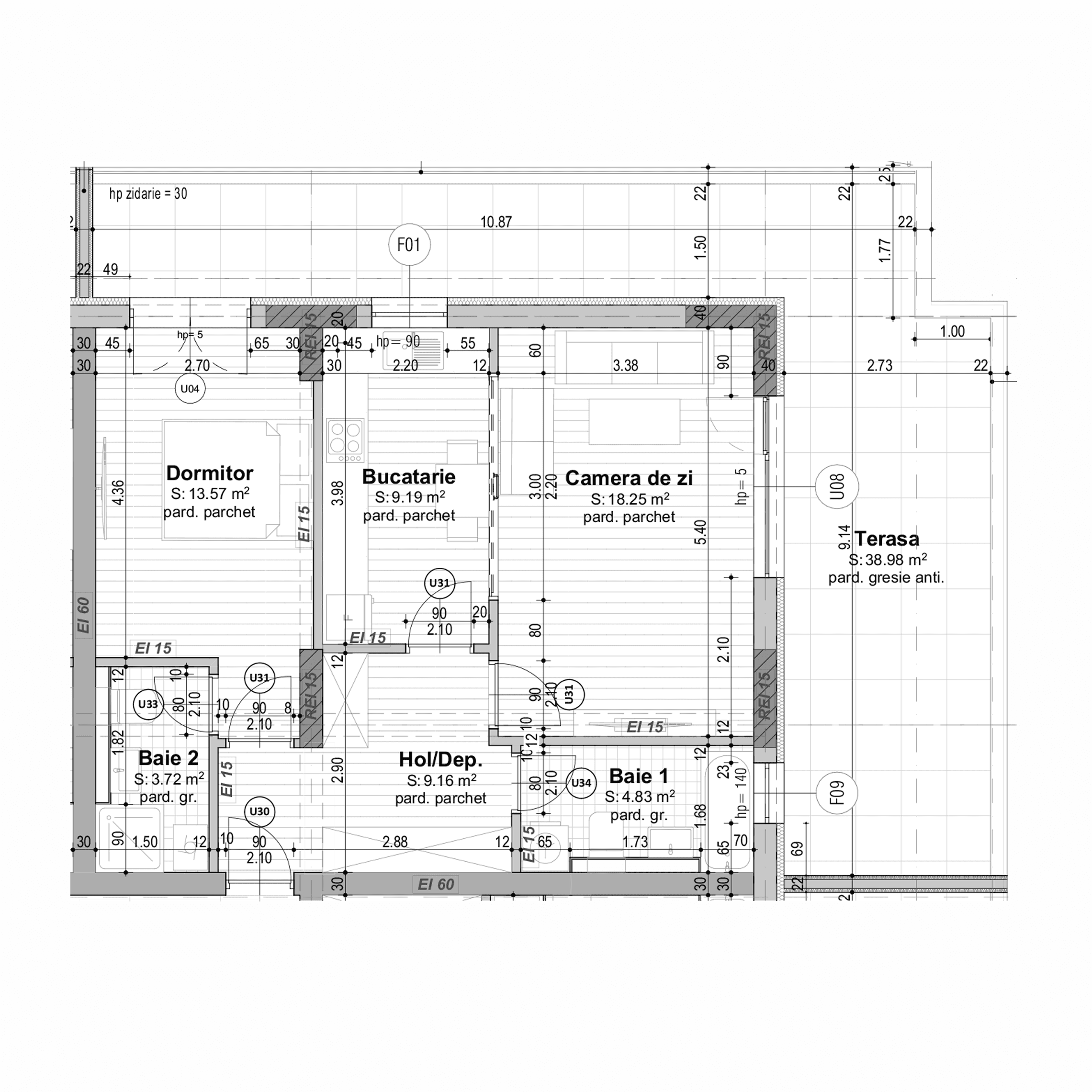 Plan apartament B30-P-2