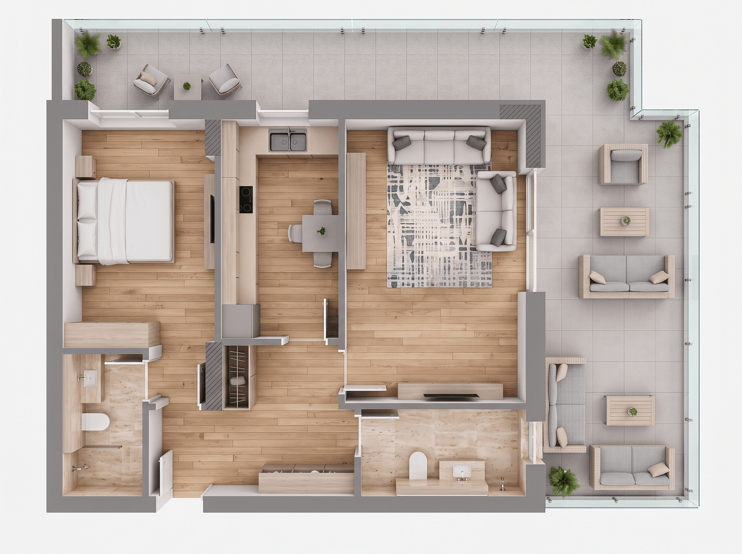 Plan apartament B30-P-2