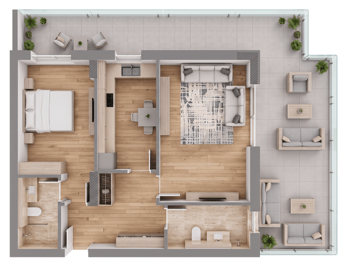 Plan apartament B30-P-2