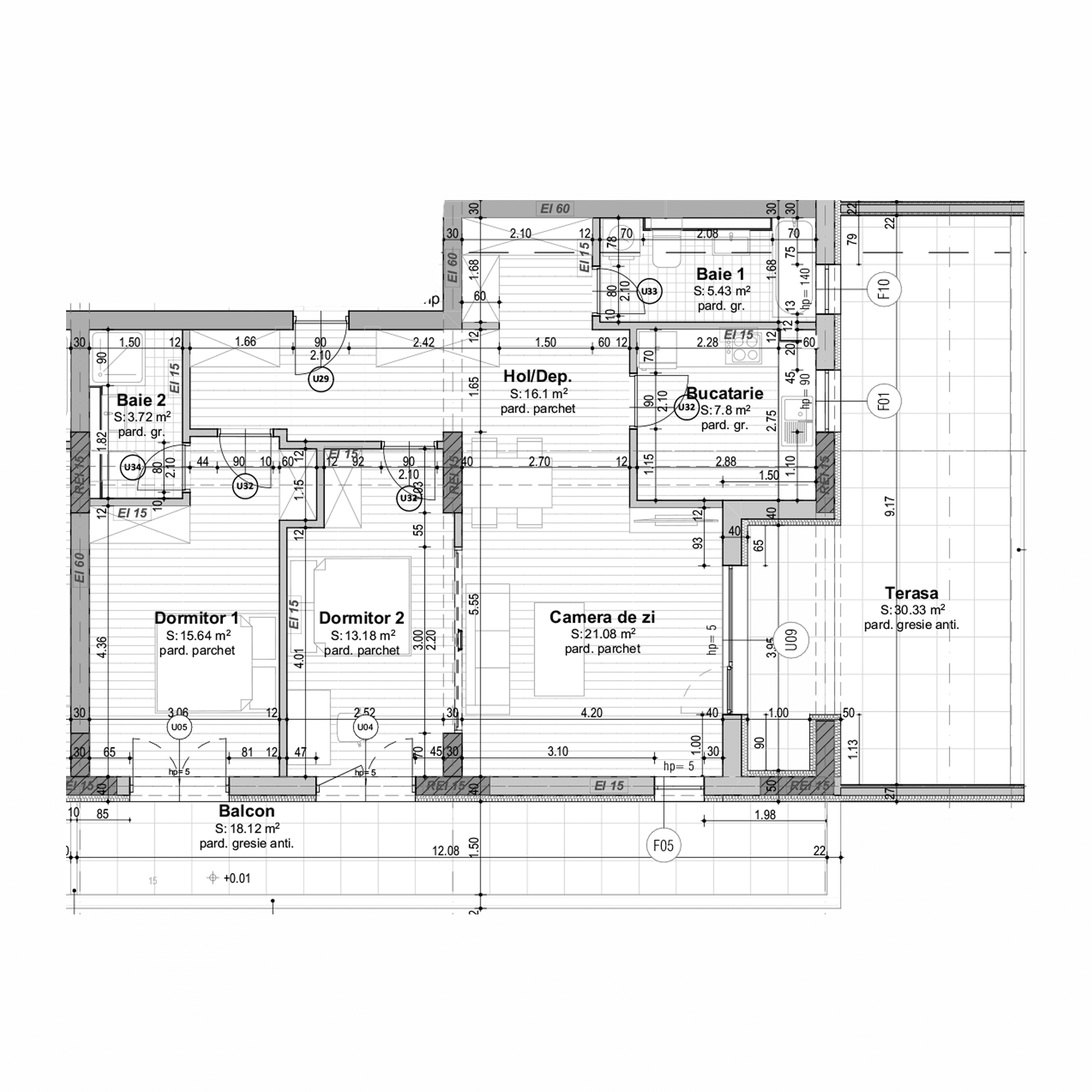 Plan apartament B30-P-3