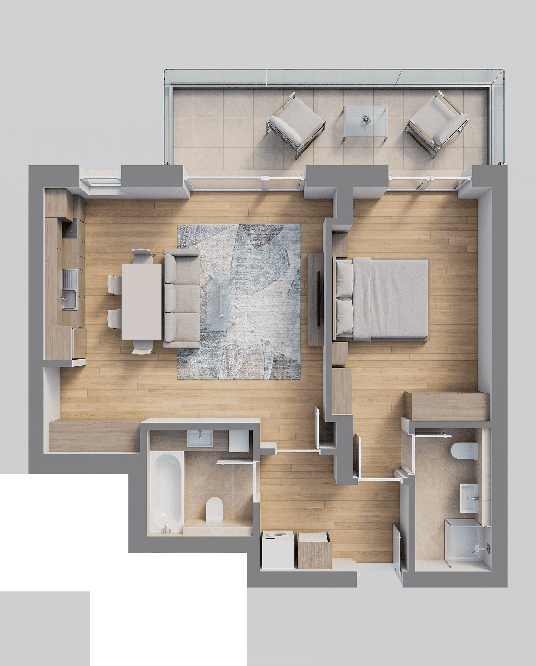 Plan apartament B30-1-1