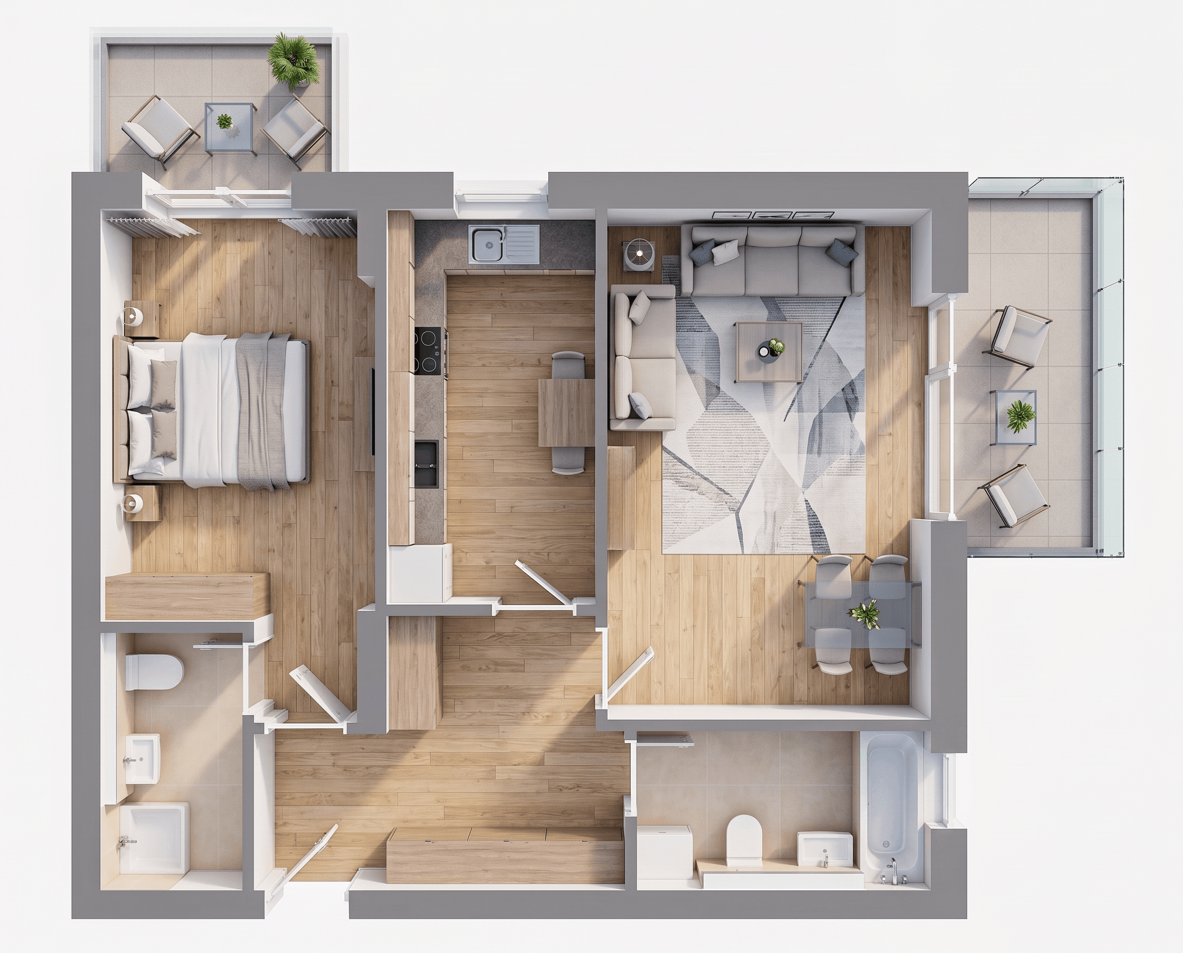 Plan apartament B30-1-2