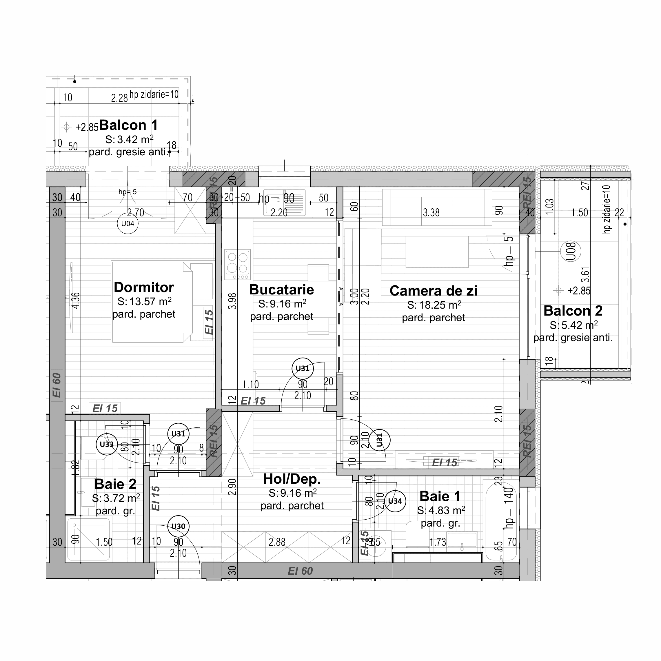 Plan apartament B30-1-2