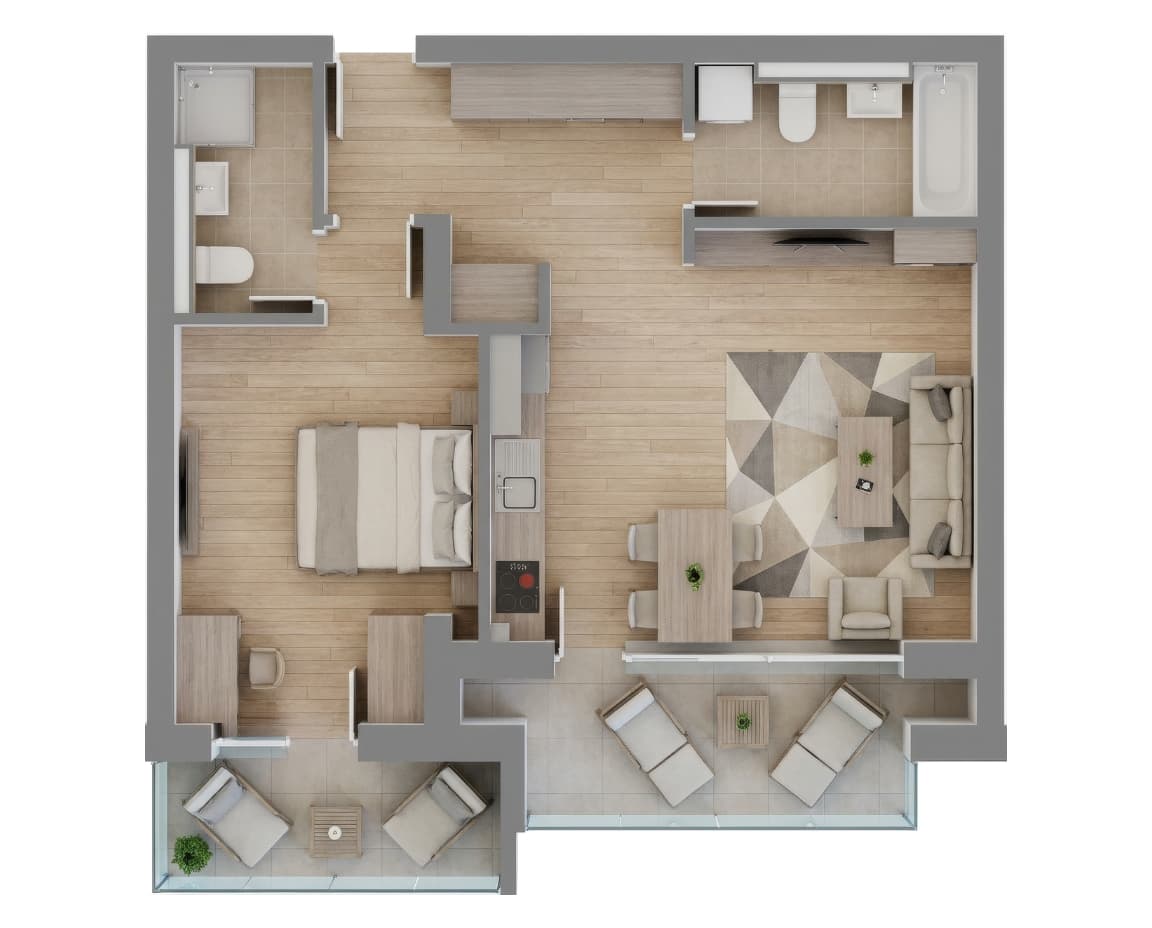 Plan apartament B30-1-4