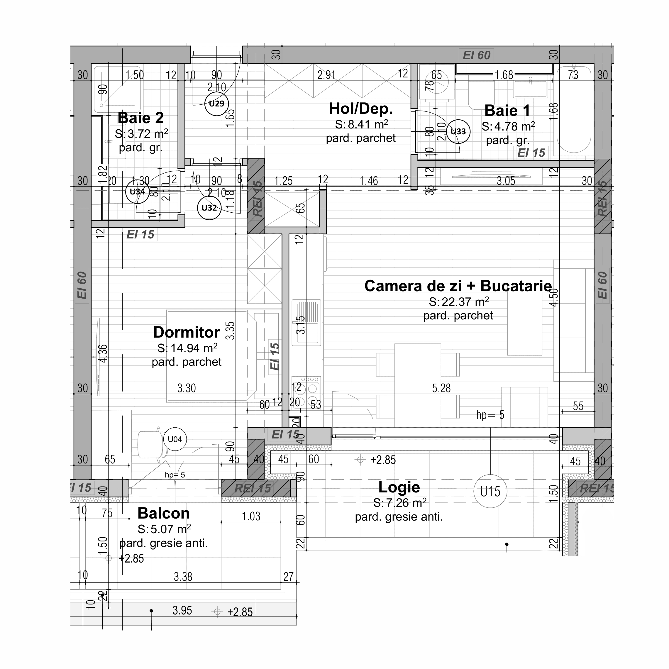 Plan apartament B30-1-4