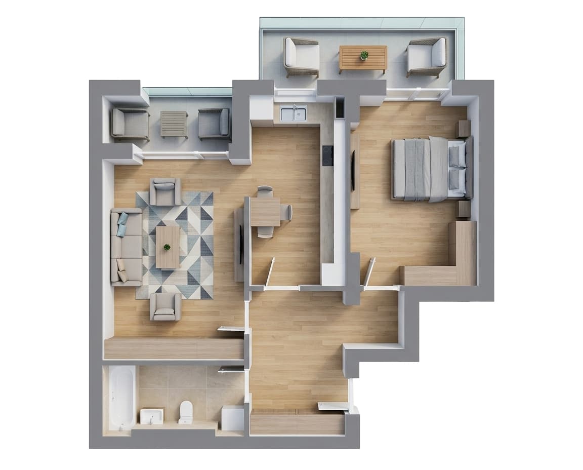 Plan apartament B30-1-6