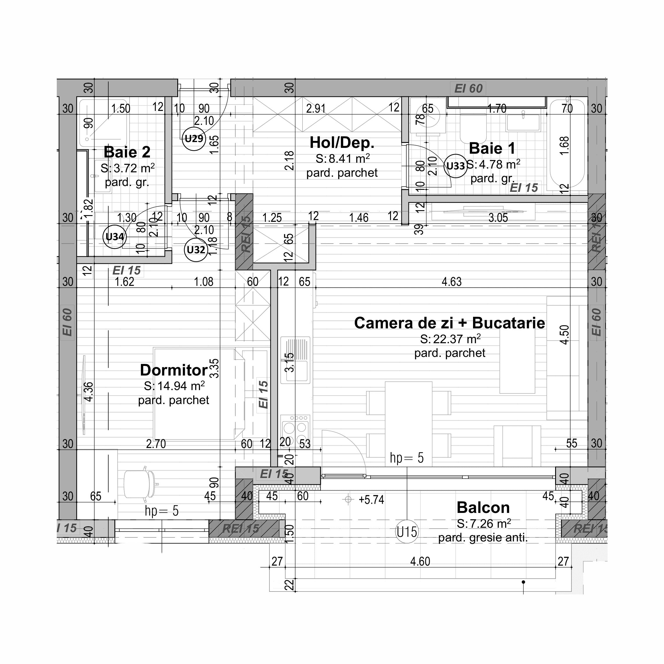 Plan apartament B30-2-4