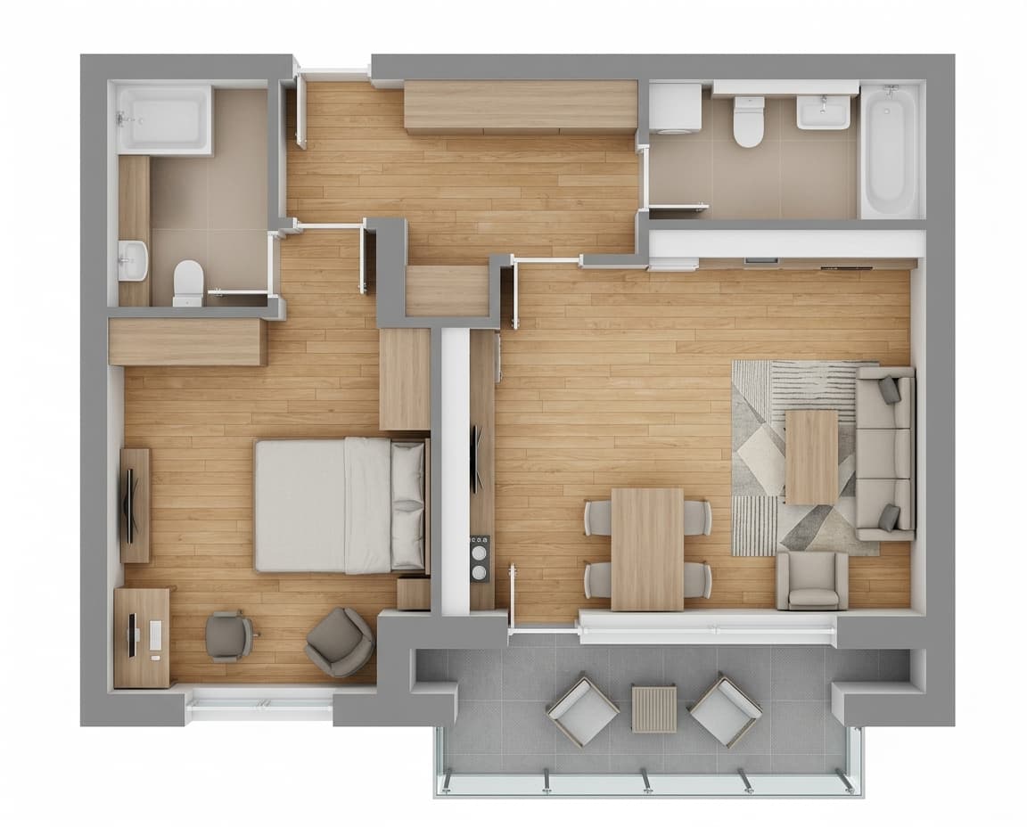 Plan apartament B30-2-4