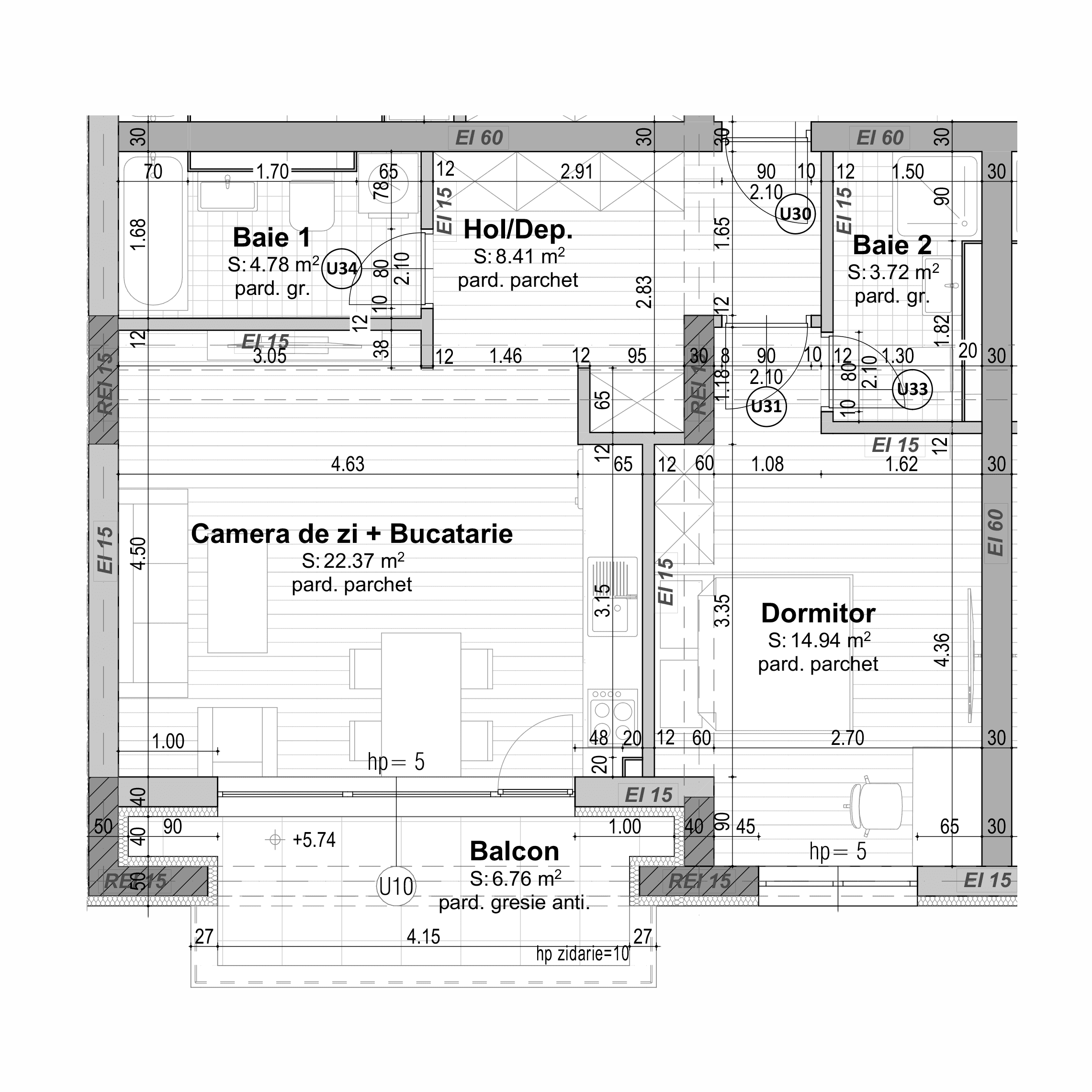Plan apartament B30-2-5